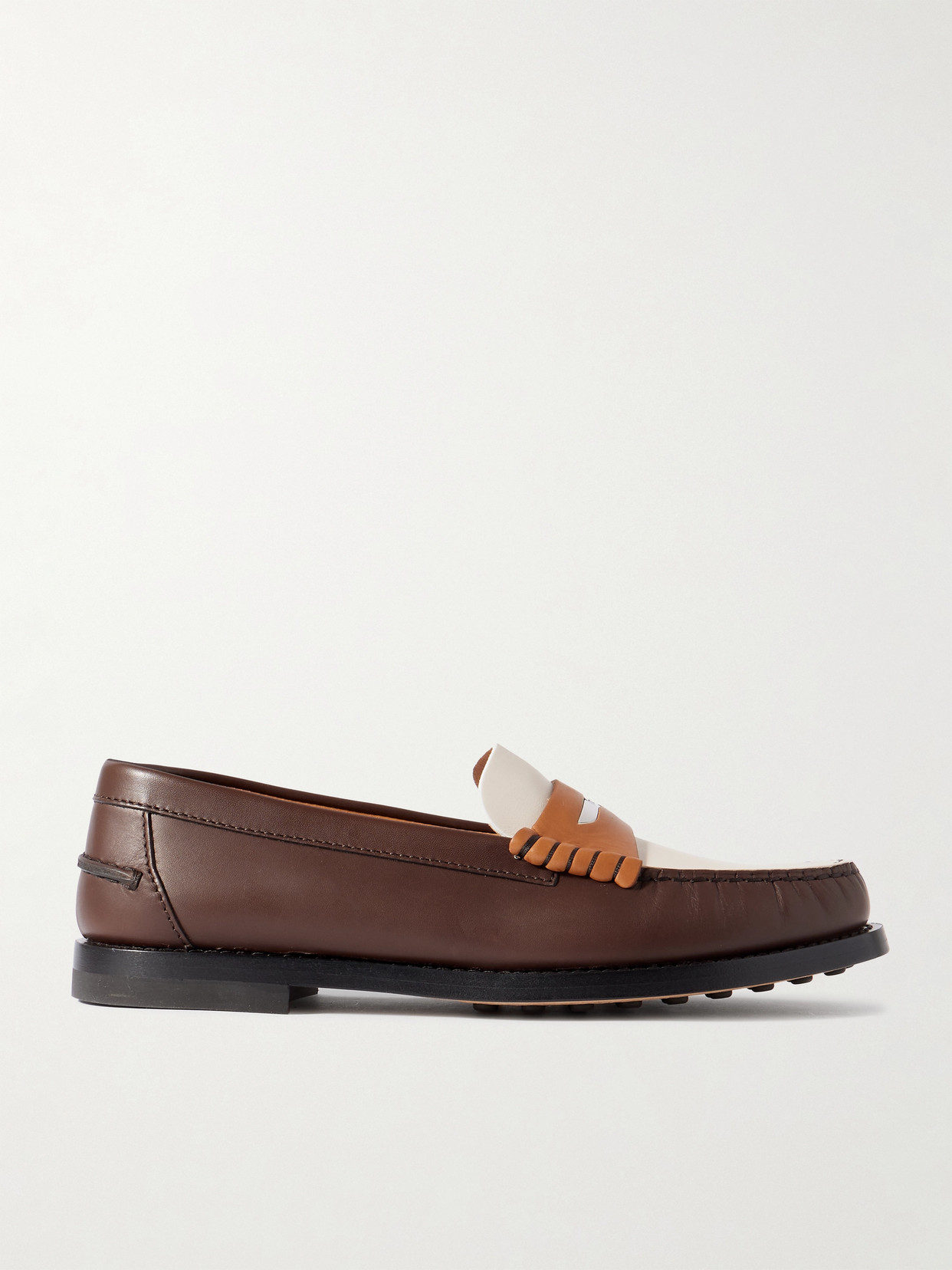 Tod's - Embellished Leather Loafers - Brown