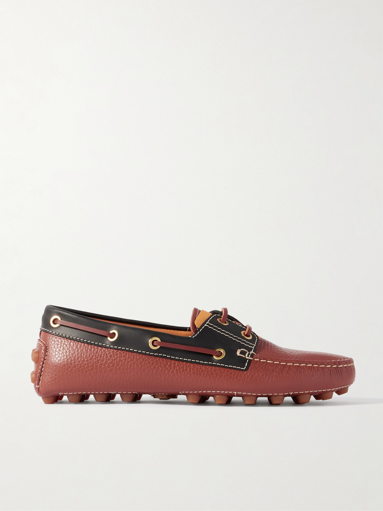 Tod's Gommino Two-tone Leather Loafers In Brown