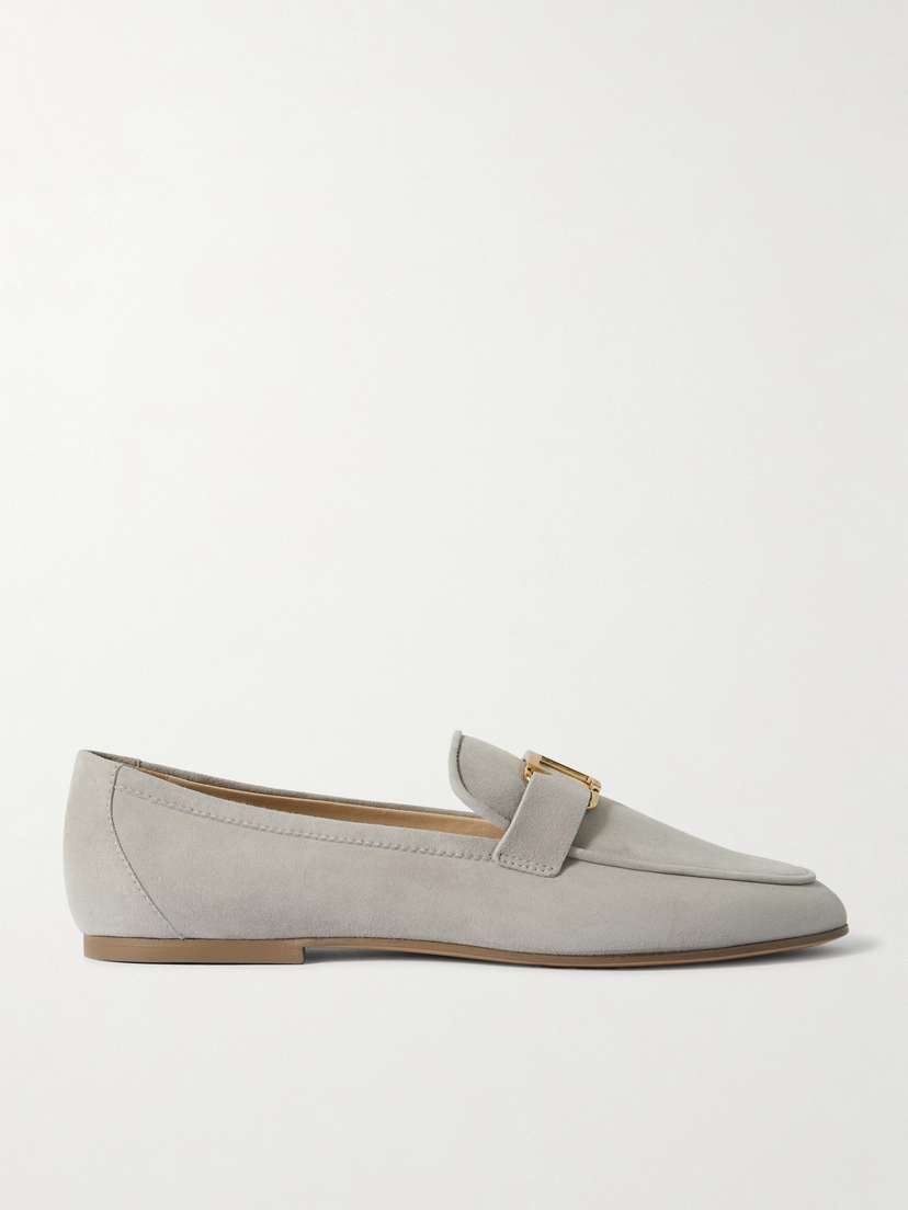 Tod's Embellished Nubuck Loafers