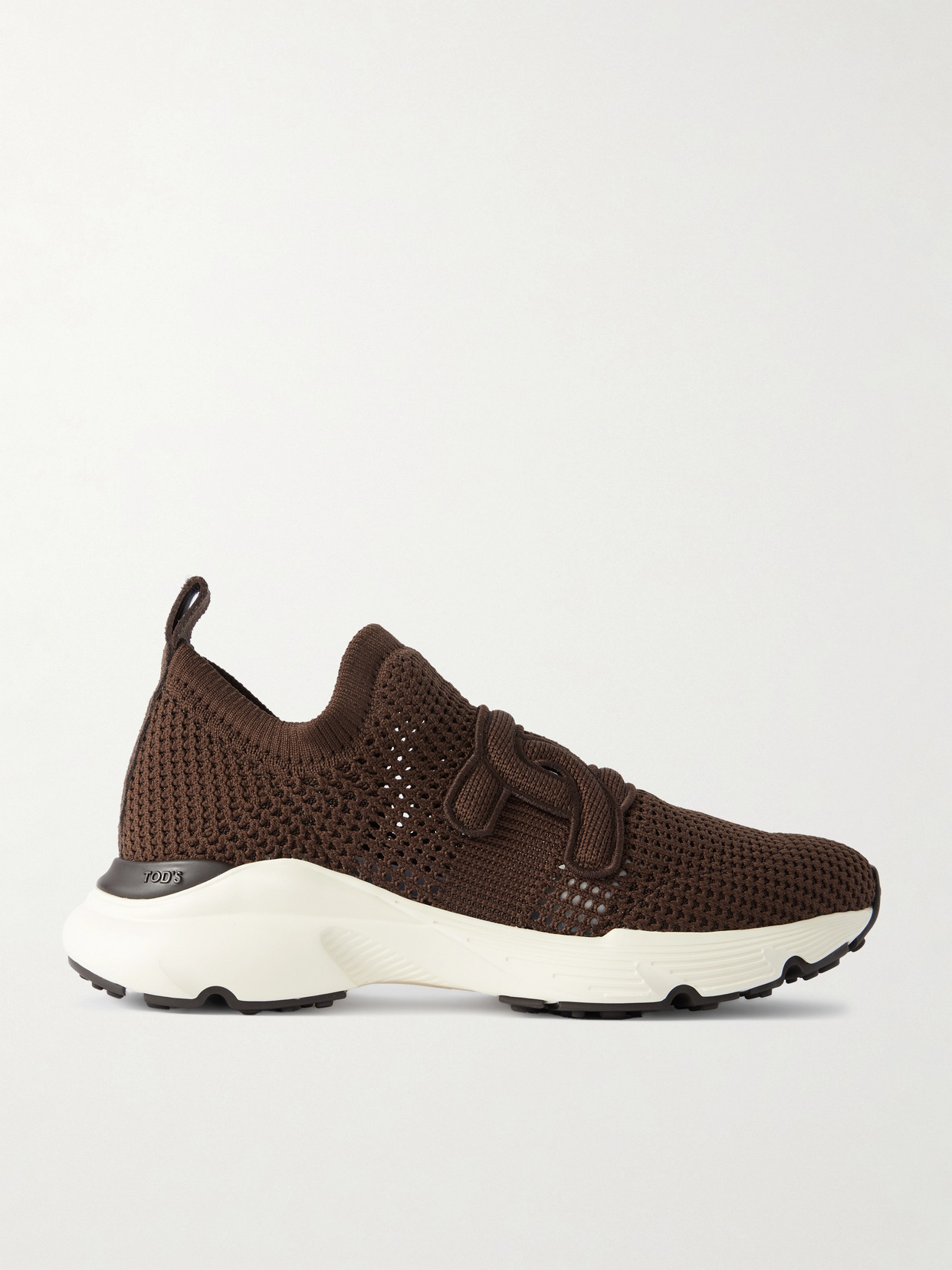 Tod's Stretch-knit Slip-on Sneakers In Brown