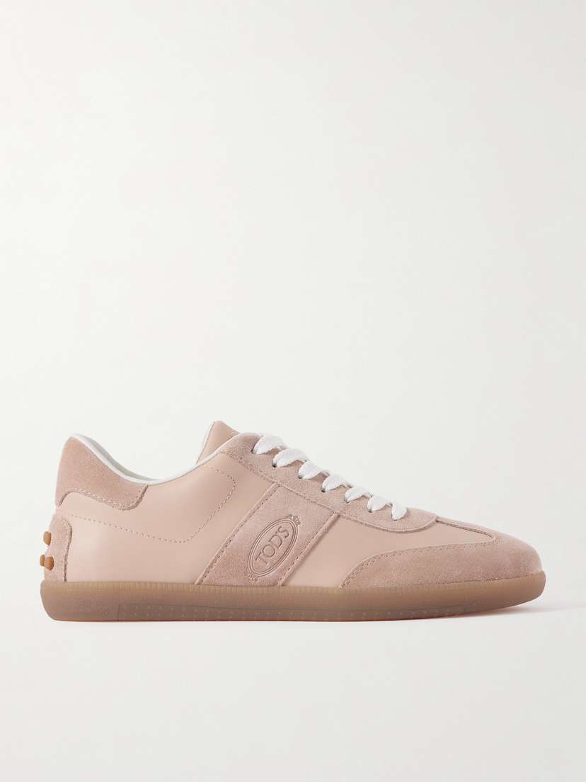 Tod's Cassetta Suede-trimmed Leather Sneakers