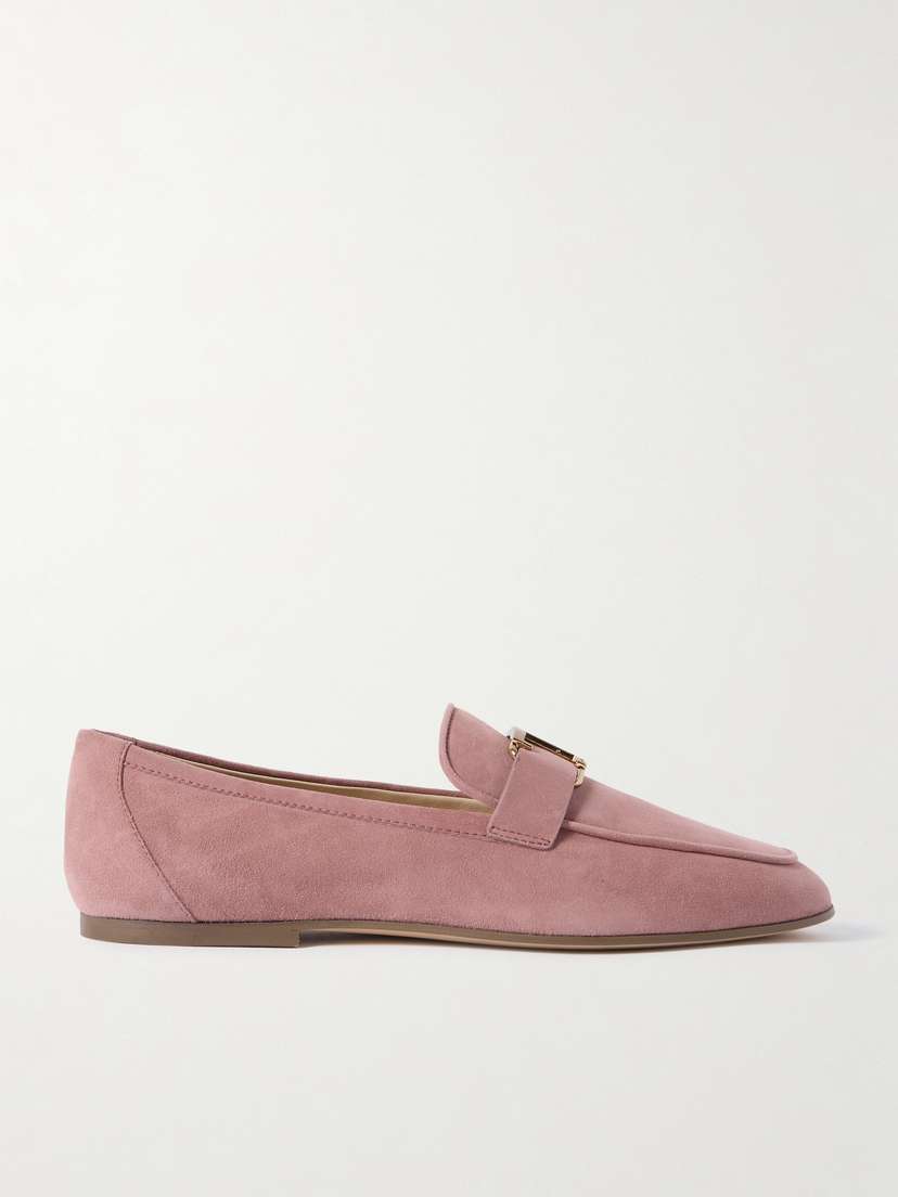 Tod's Embellished Nubuck Loafers