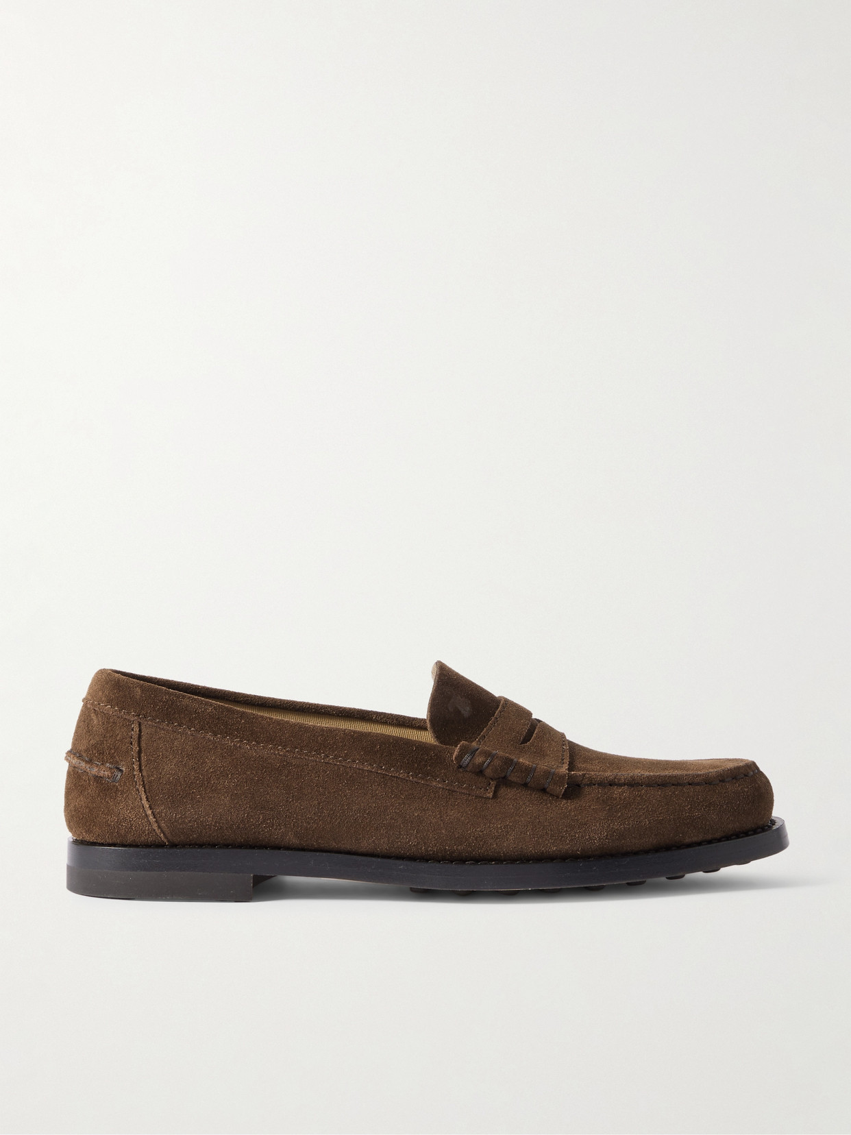 Tod's Suede Loafers In Brown