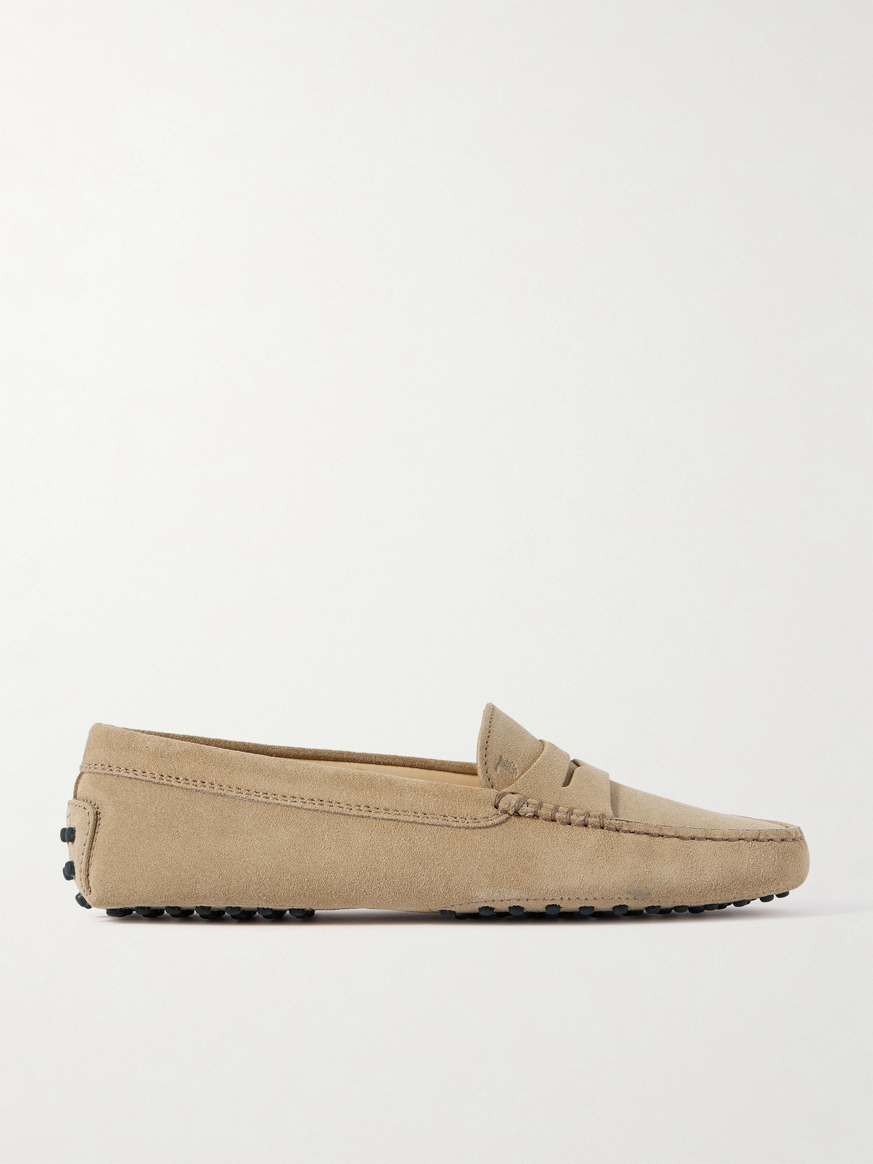 Tod's Gommino Suede Loafers In Neutrals