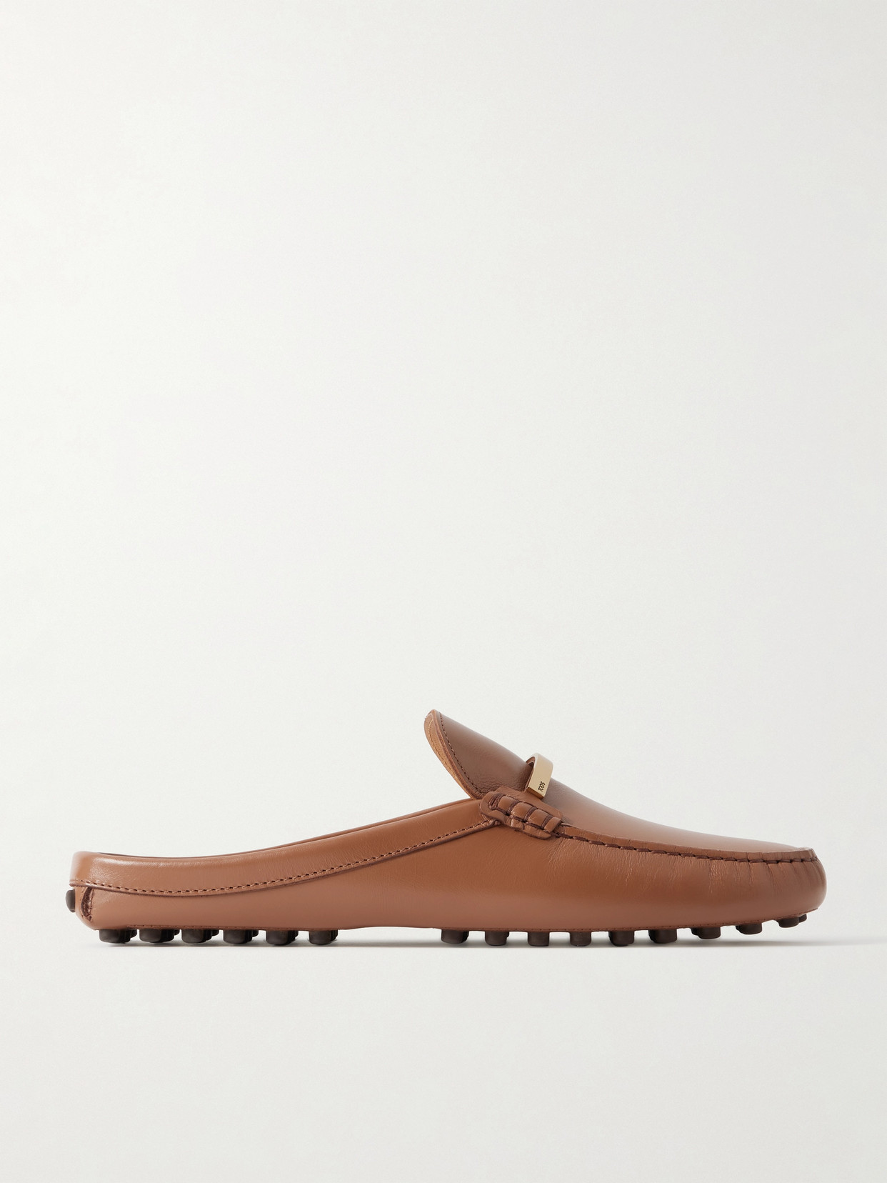 Tod's Gommino 22l Embellished Leather Mules In Brown