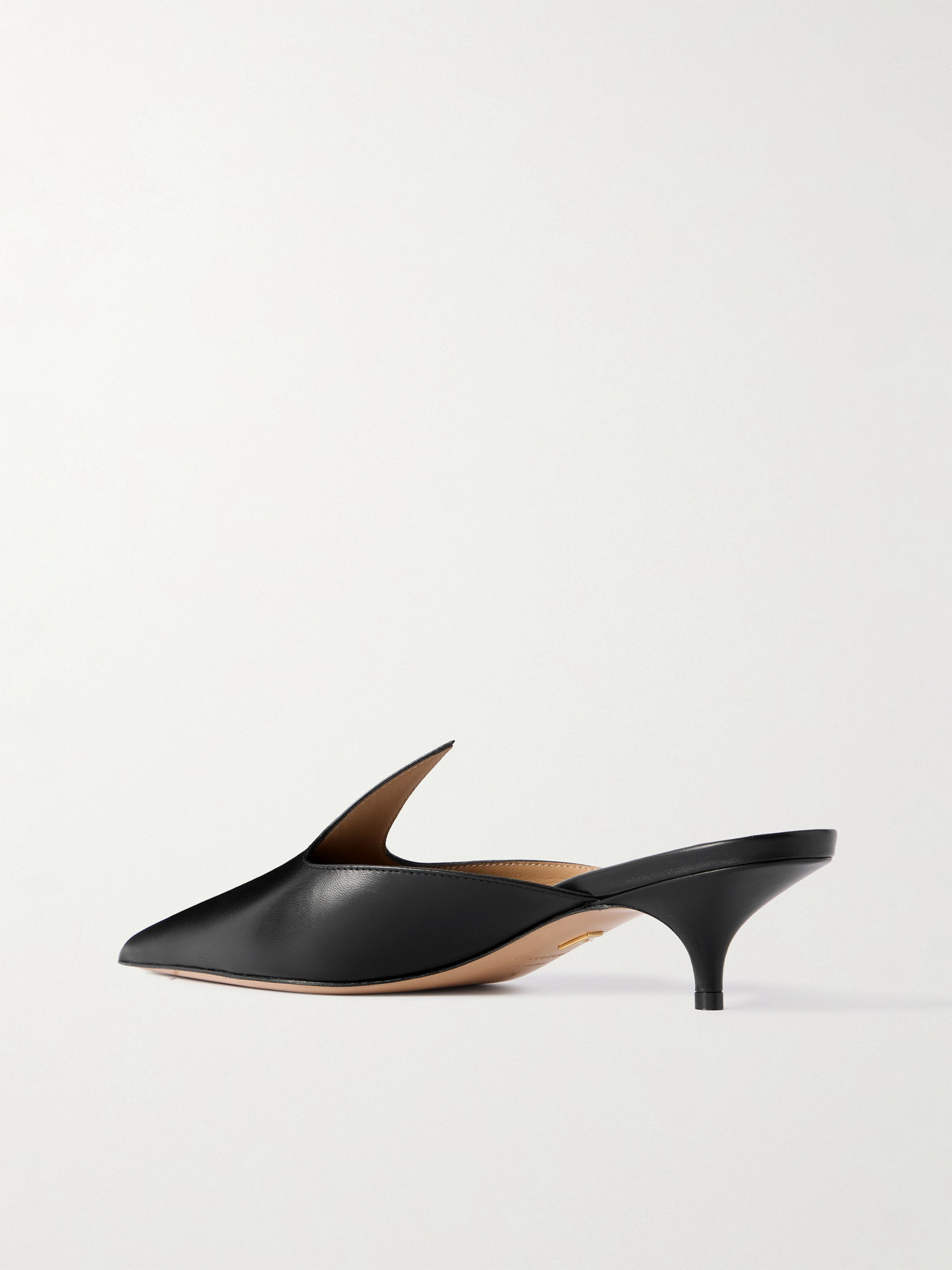 Ferragamo Dorye Leather Mule Pumps In Black