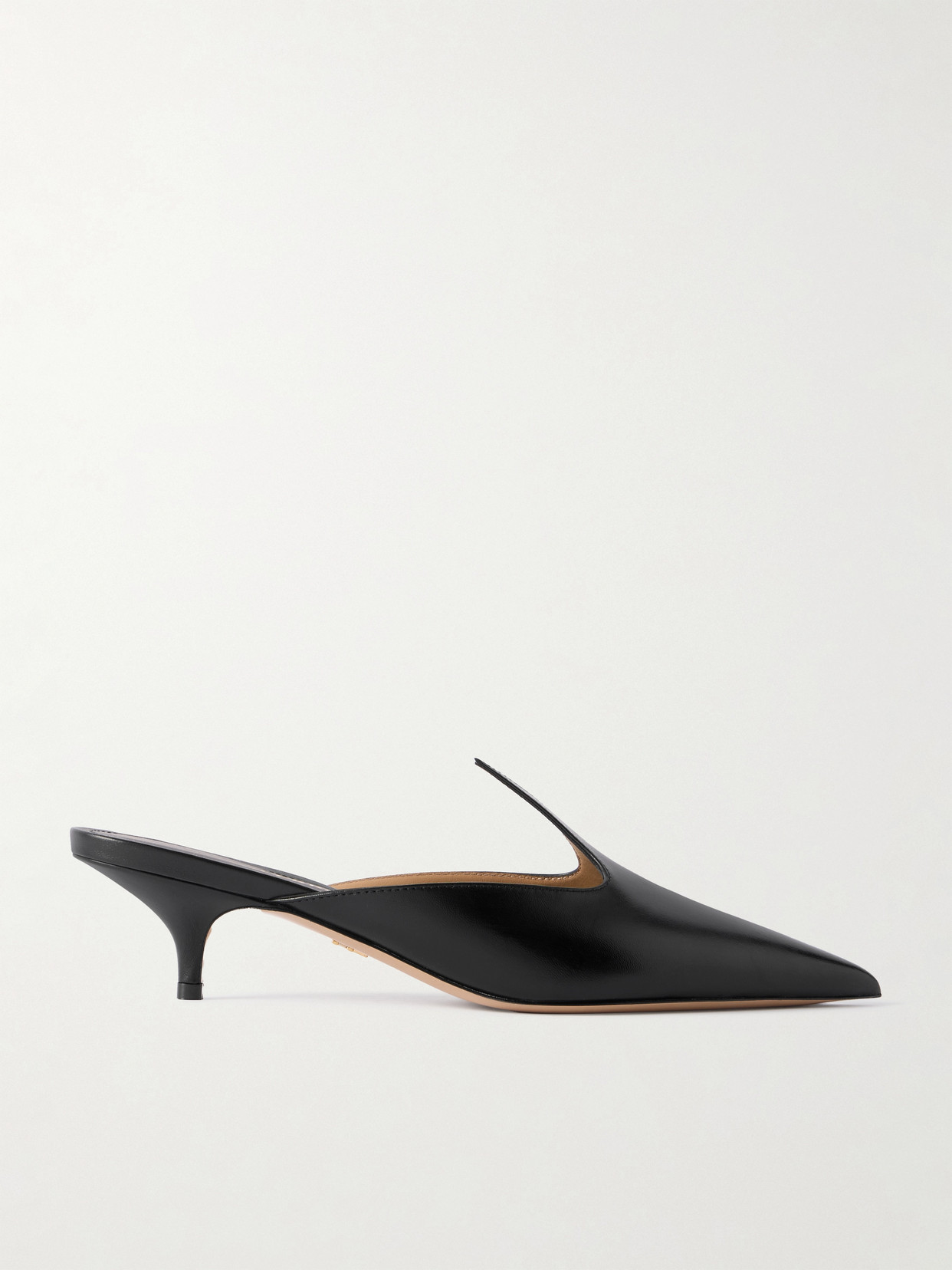 Ferragamo Dorye Leather Mule Pumps In Black