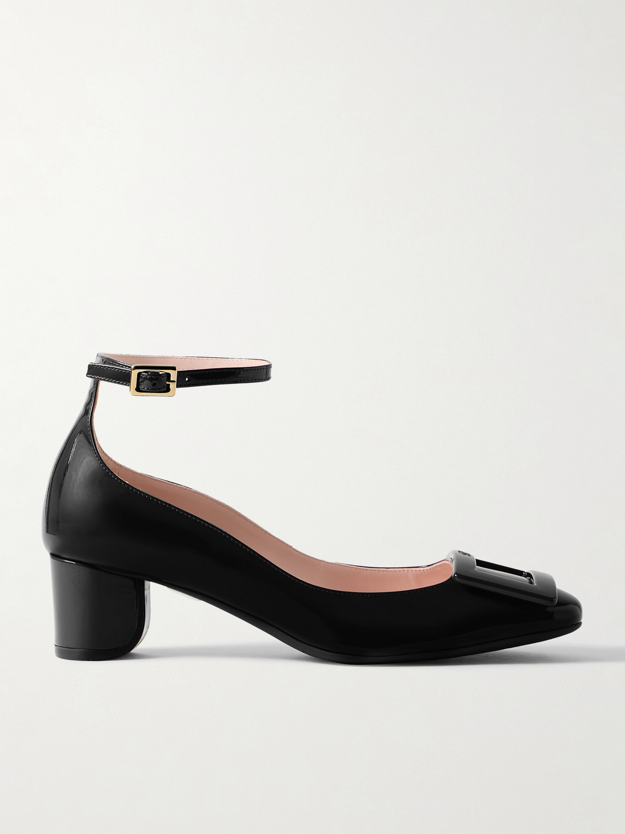 Roger Vivier Buckled Patent-leather Pumps In Black