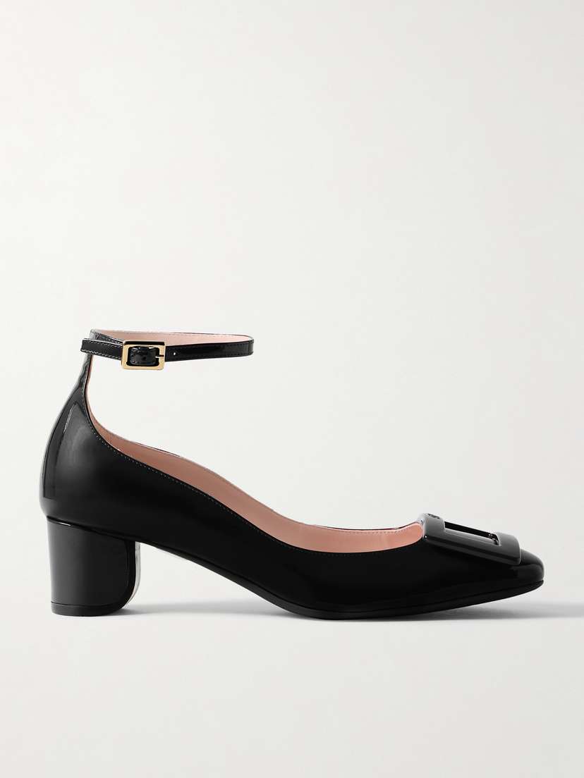 Roger Vivier 45 Buckled Patent-leather Pumps