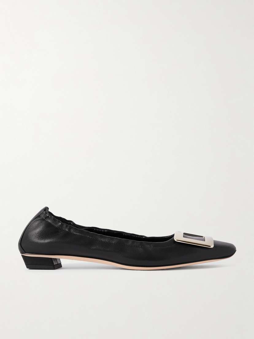 Roger Vivier Belle Vivier Leather Ballet Flats