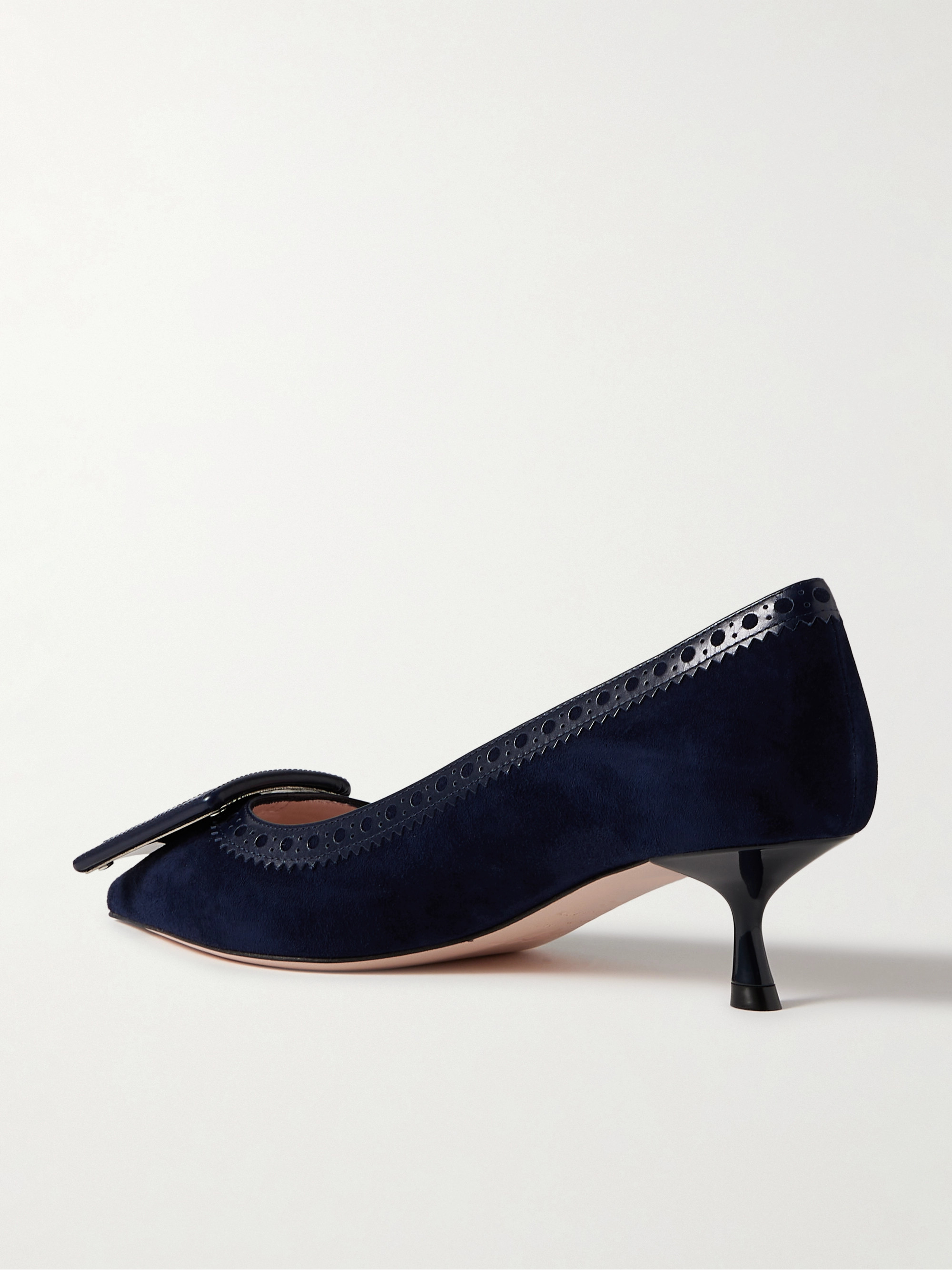 ROGER VIVIER - Viv In The City 45 buckled perforated leather