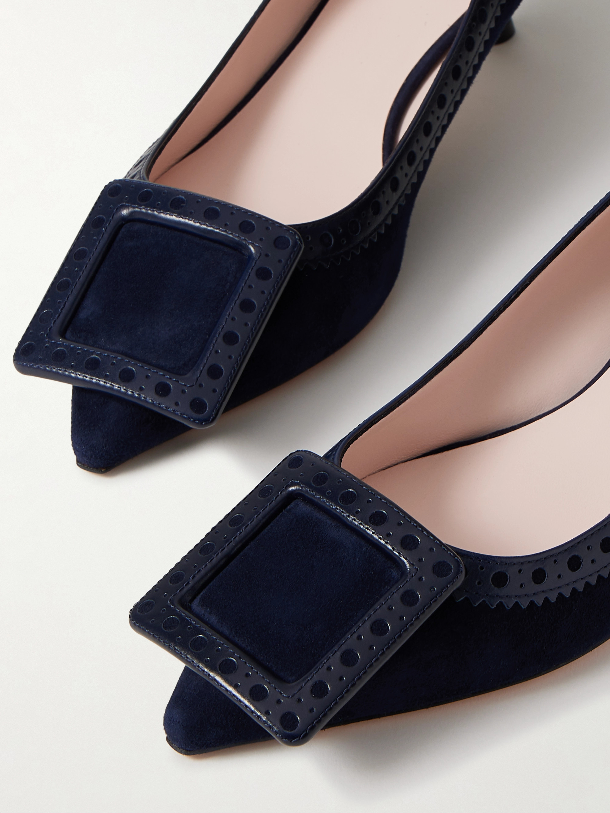 ROGER VIVIER - Viv In The City 45 buckled perforated leather