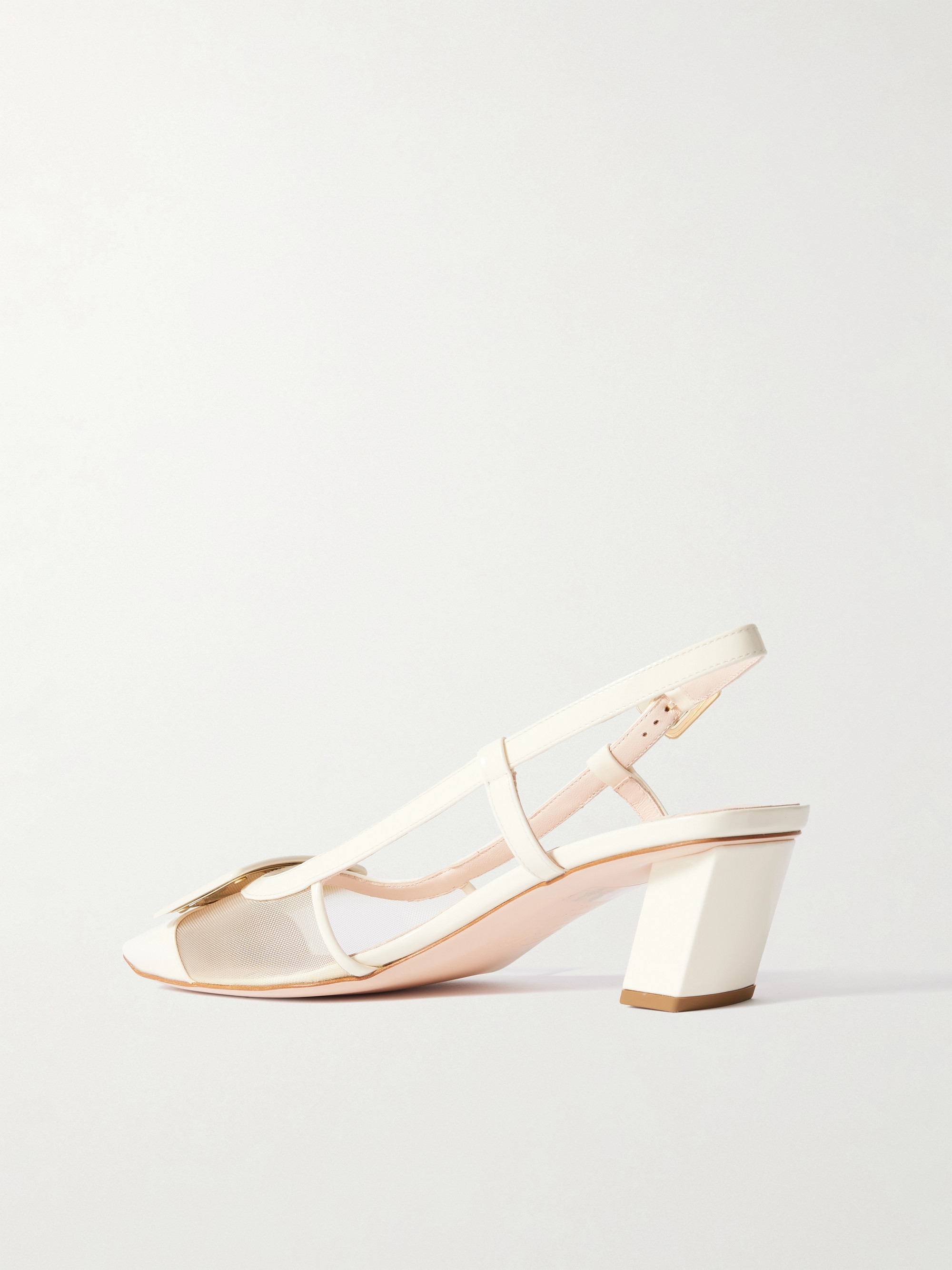 ROGER VIVIER 45 buckle-embellished patent-leather pumps