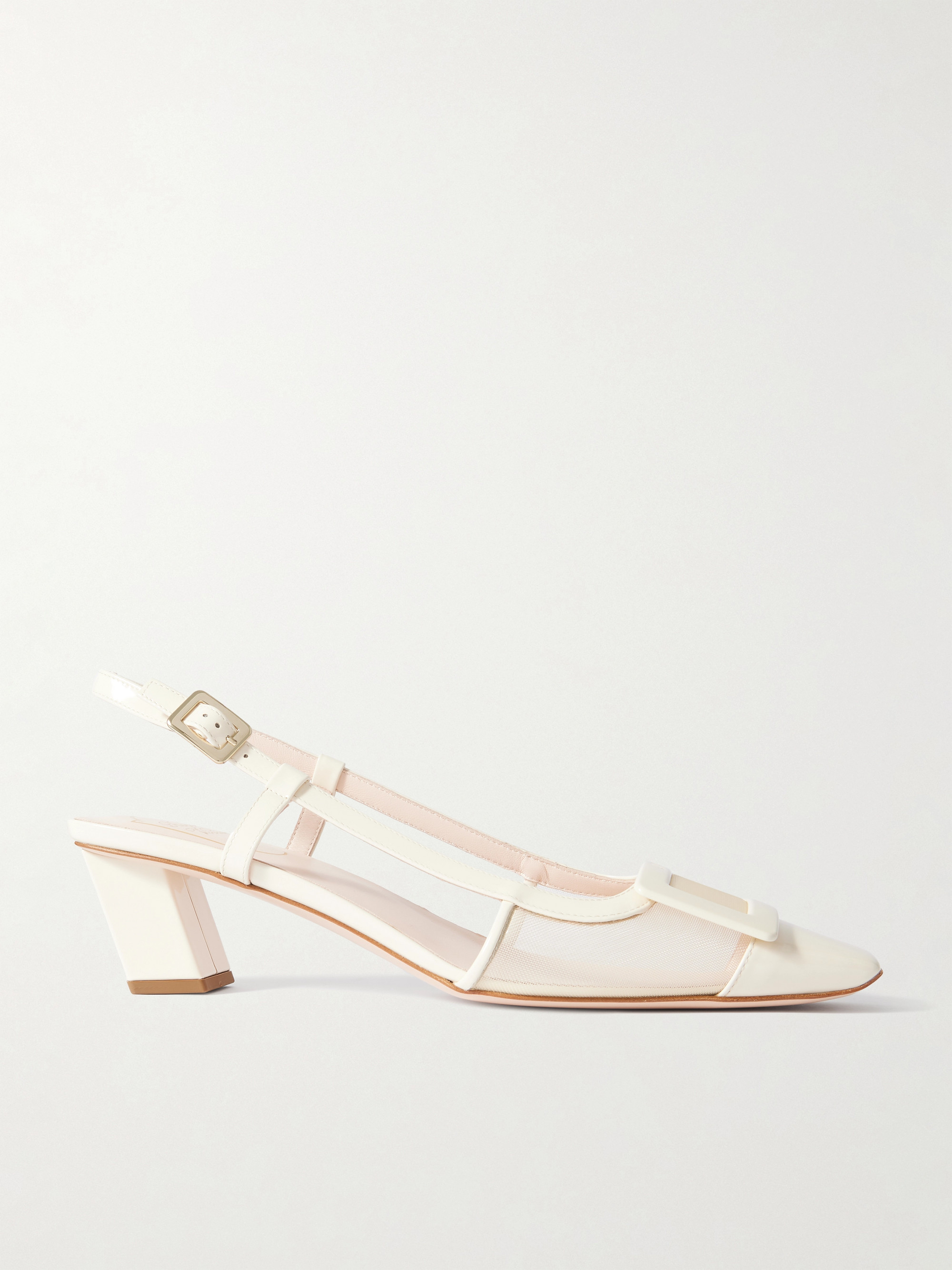 ROGER VIVIER 45 buckle-embellished patent-leather pumps