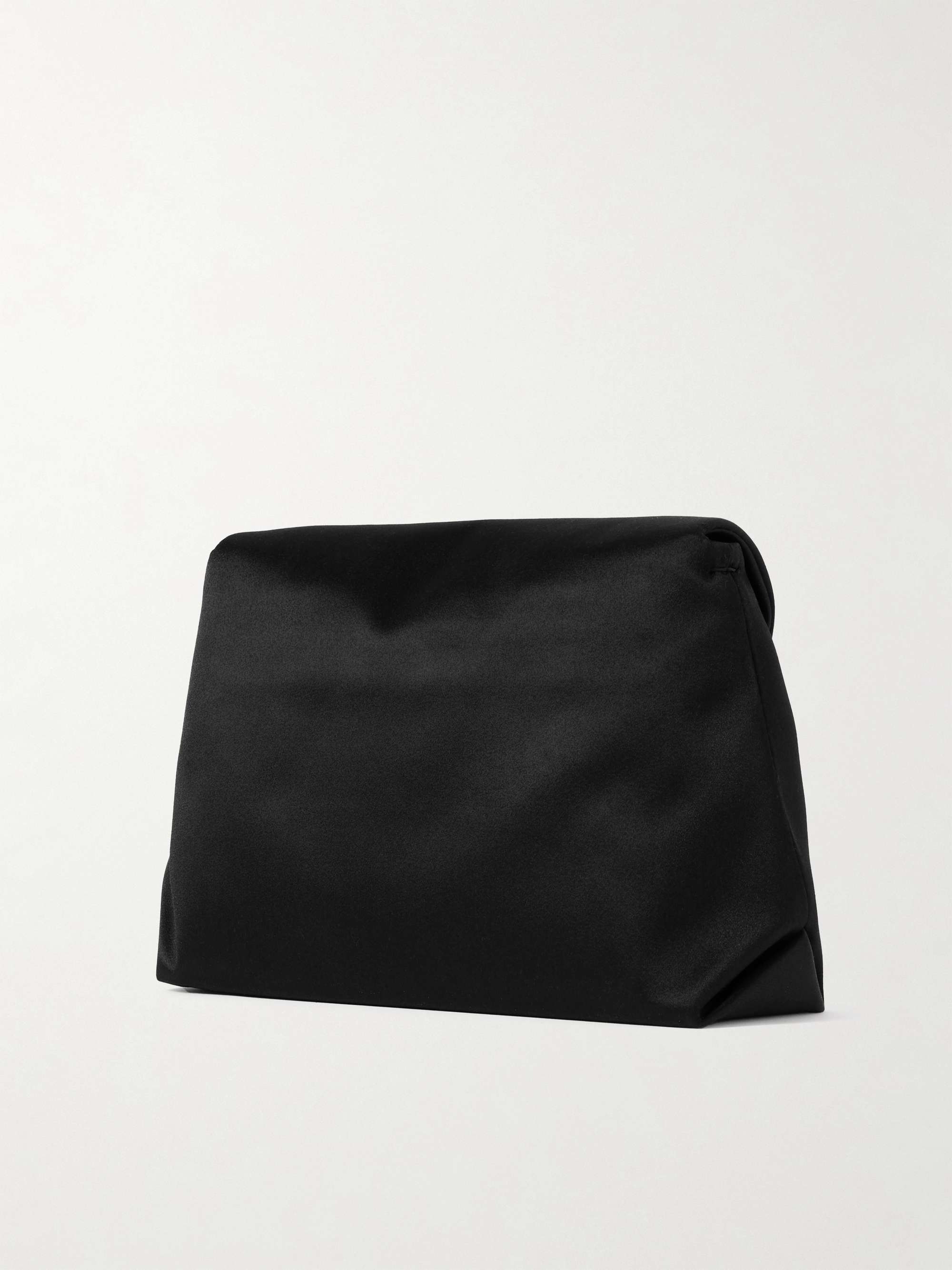 ROGER VIVIER RV Bouquet Strass Drape embellished satin clutch