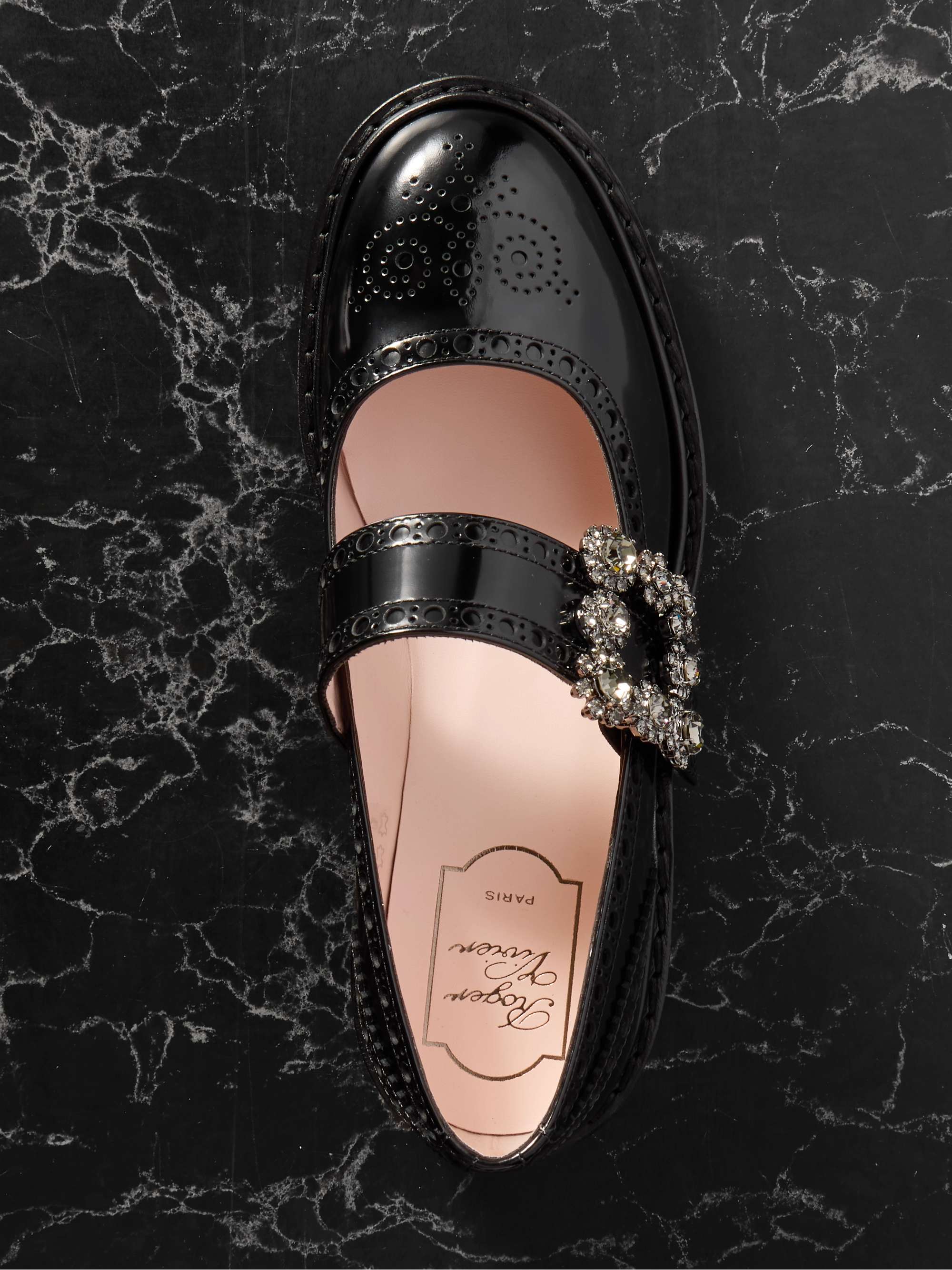 ROGER VIVIER Viv Rangers crystal-embellished patent-leather ROGER VIVIER Viv Rangers crystal-embellished patent-leather