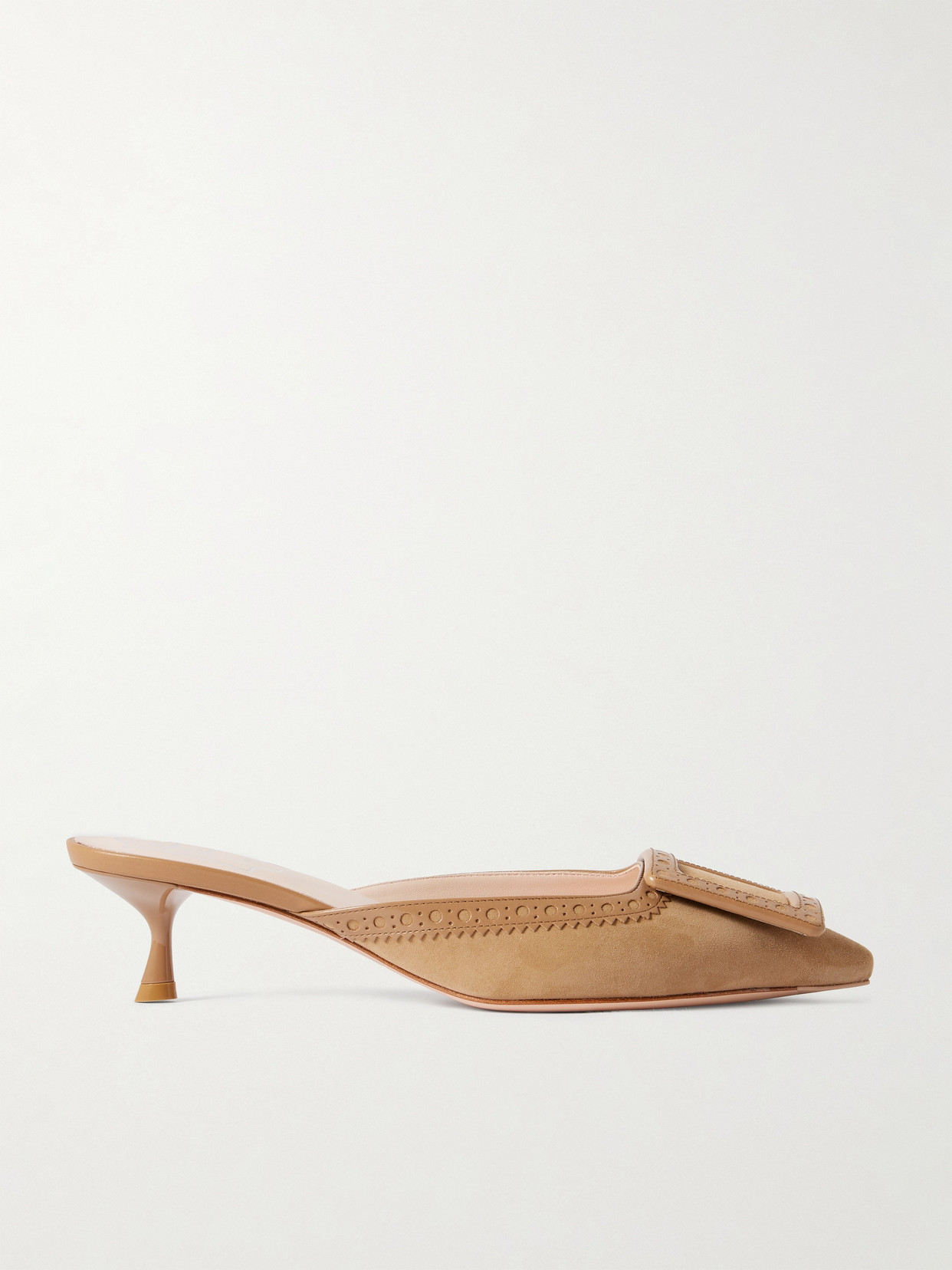 Roger Vivier City Perfo Mule 45 In Brown