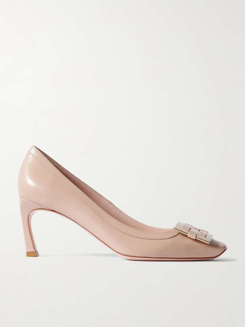 Roger Vivier Belle Vivier Trompette 70 Buckled Patent-leather Pumps