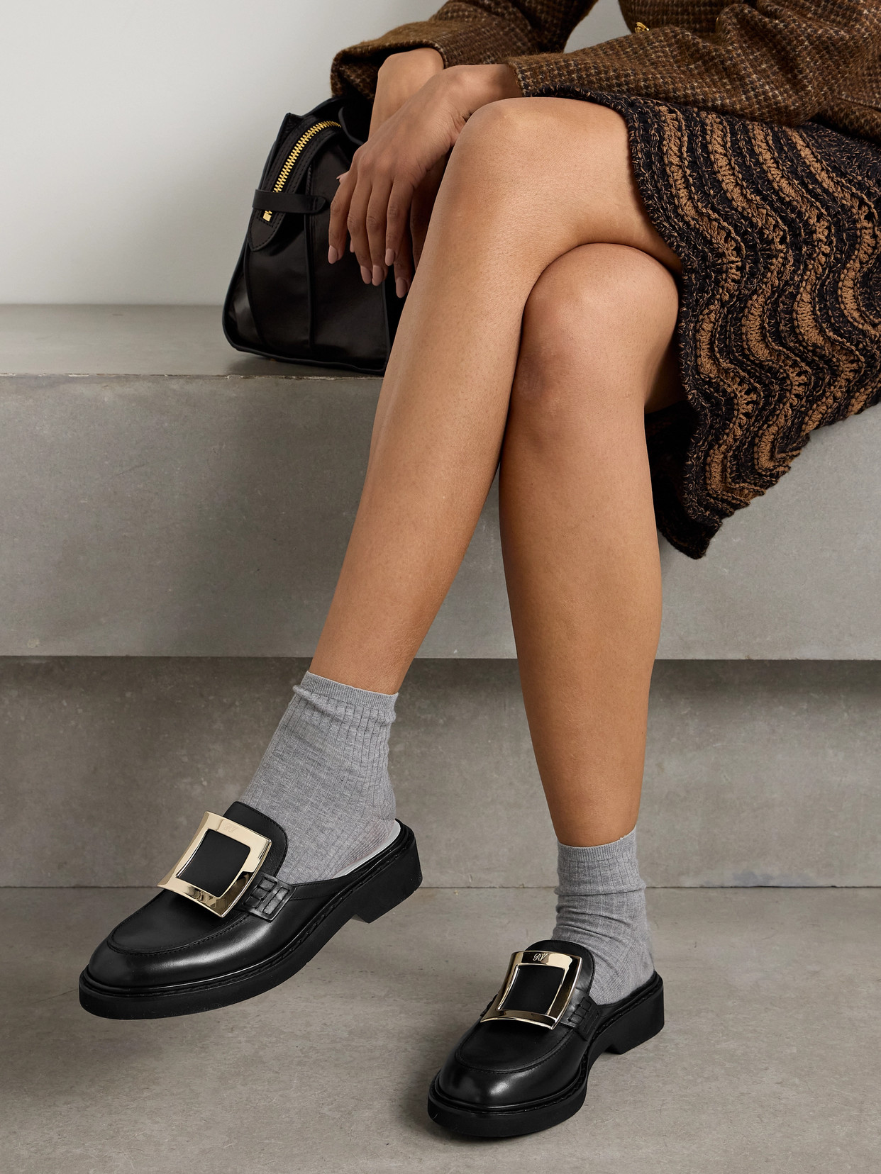 Viv Rangers Embellished Leather Slippers
