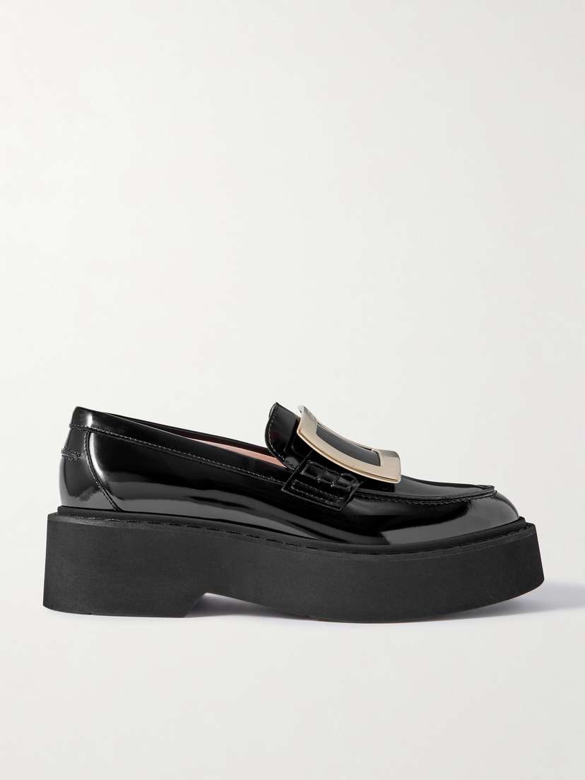 Roger Vivier Viv Rangers Patent-leather Loafers