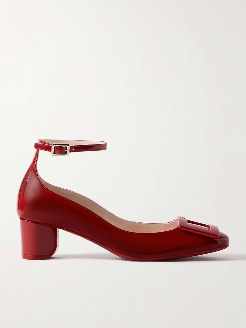 Roger Vivier 45 Buckled Patent-leather Pumps