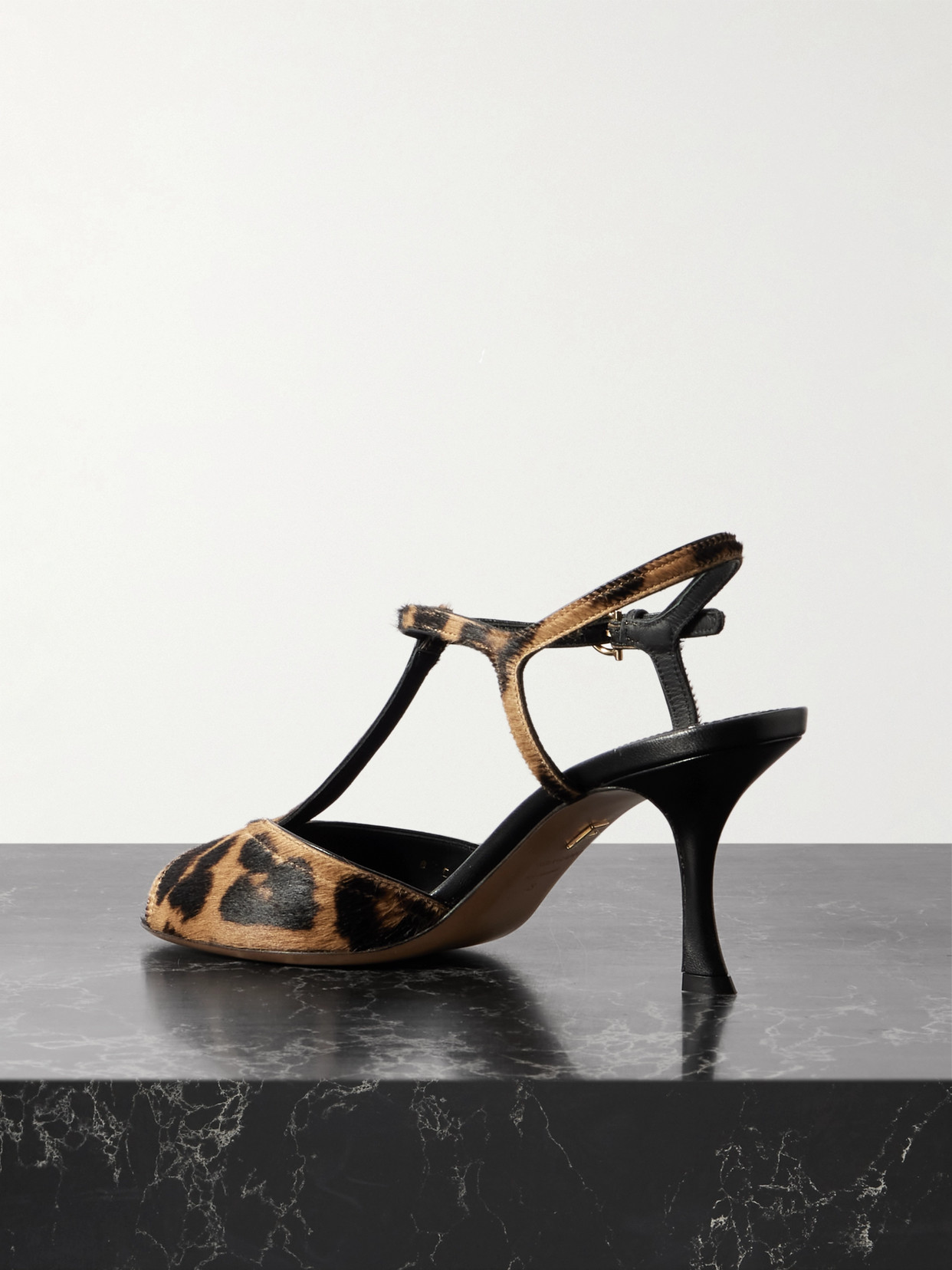 Ferragamo Ely Leo Leopard-print Pony Hair Sandals In Animal Print