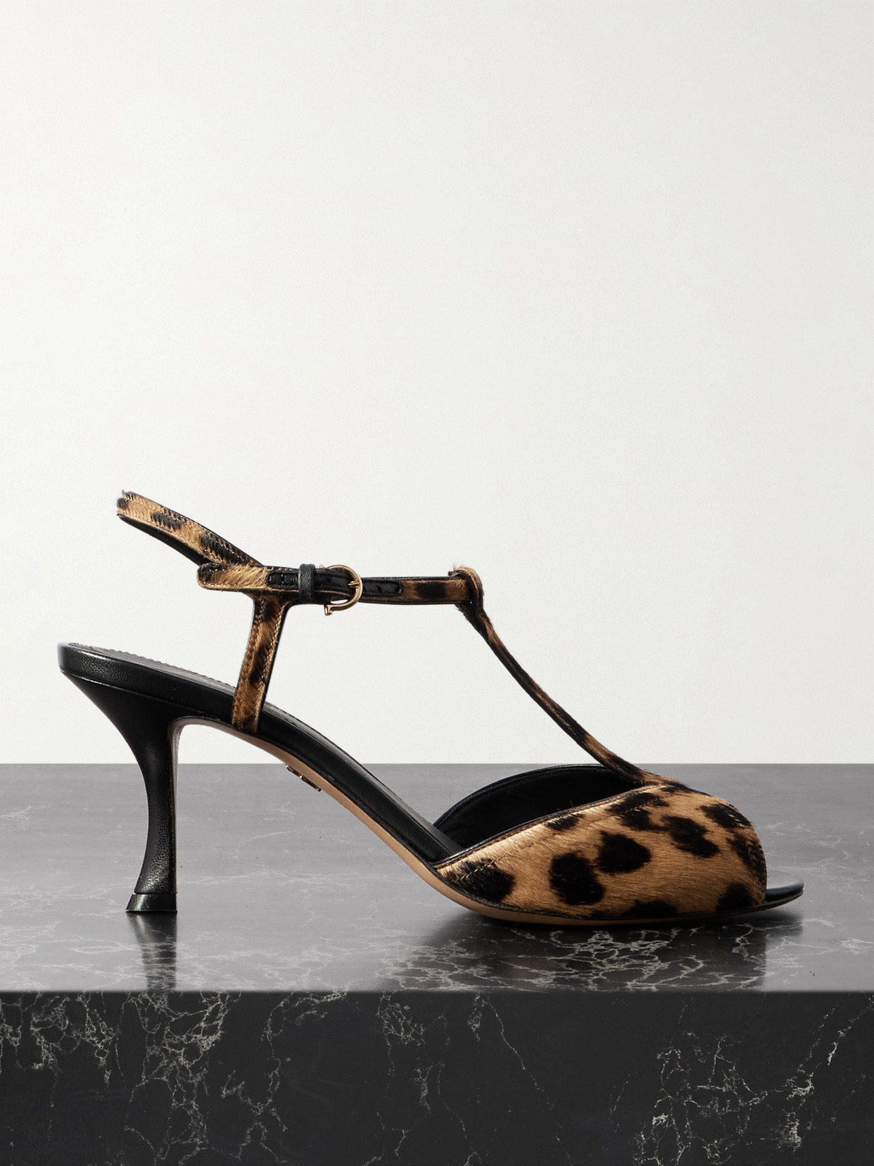 Ferragamo Ely Leo Leopard-print Pony Hair Sandals In Animal Print