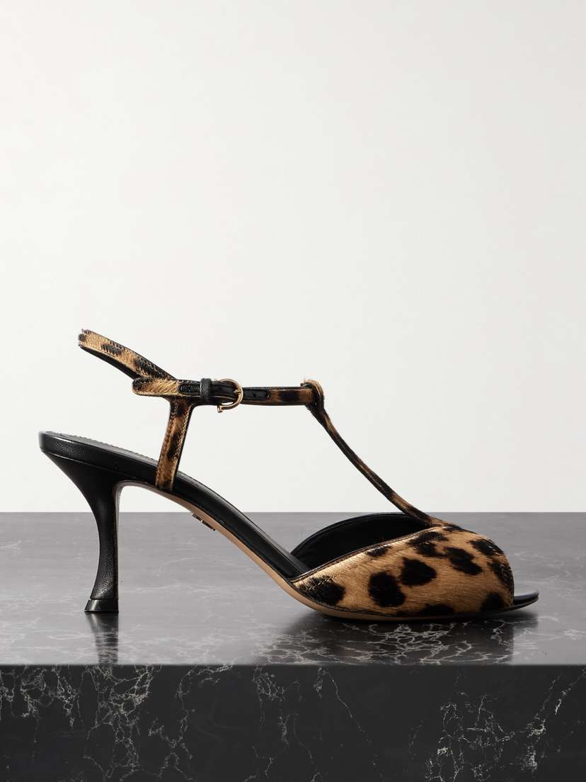 Ferragamo Ely Leo Leopard-print Pony Hair Sandals