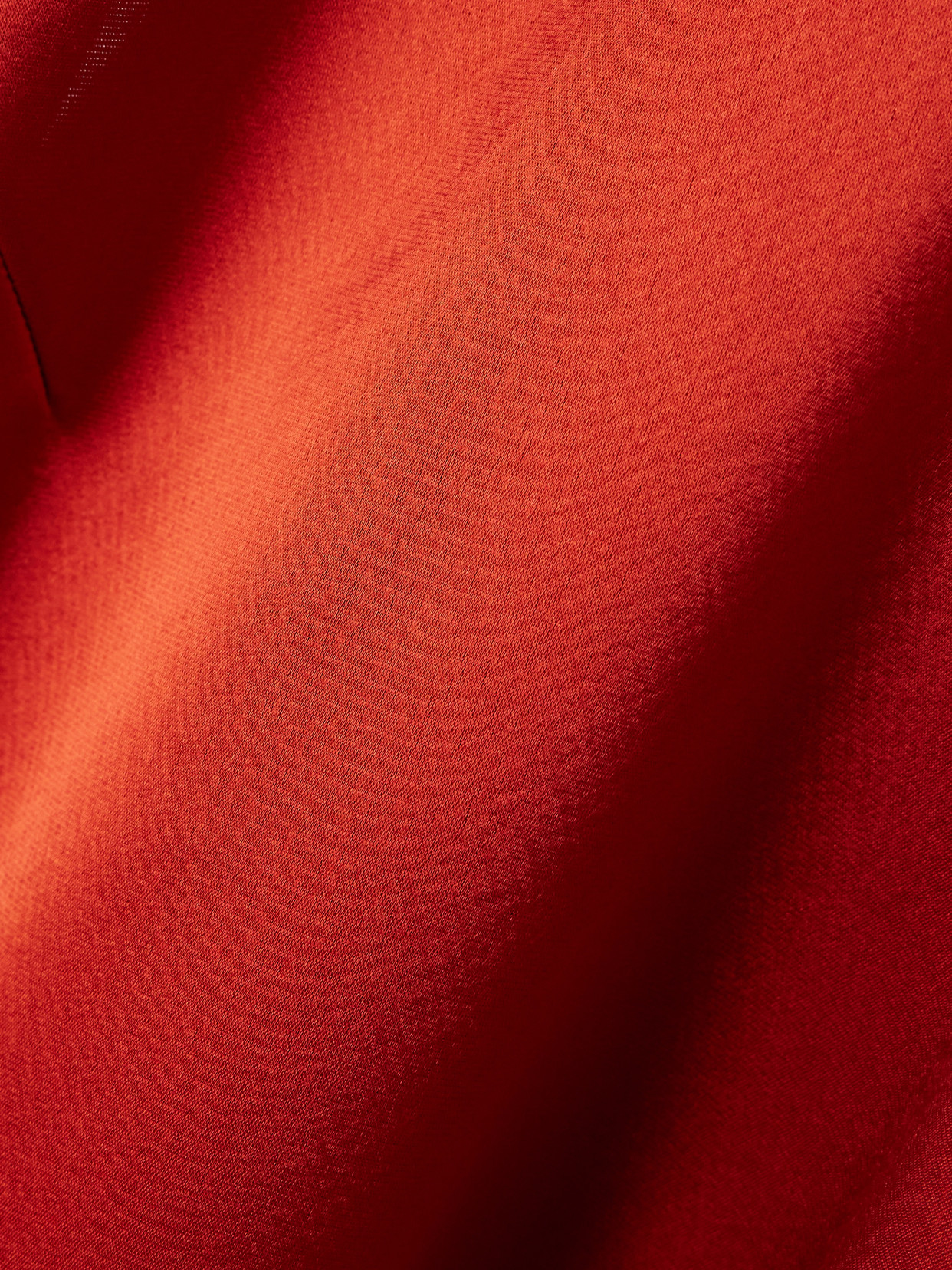 Galvan Sienna Bow-detailed Satin Turtleneck Top In Red