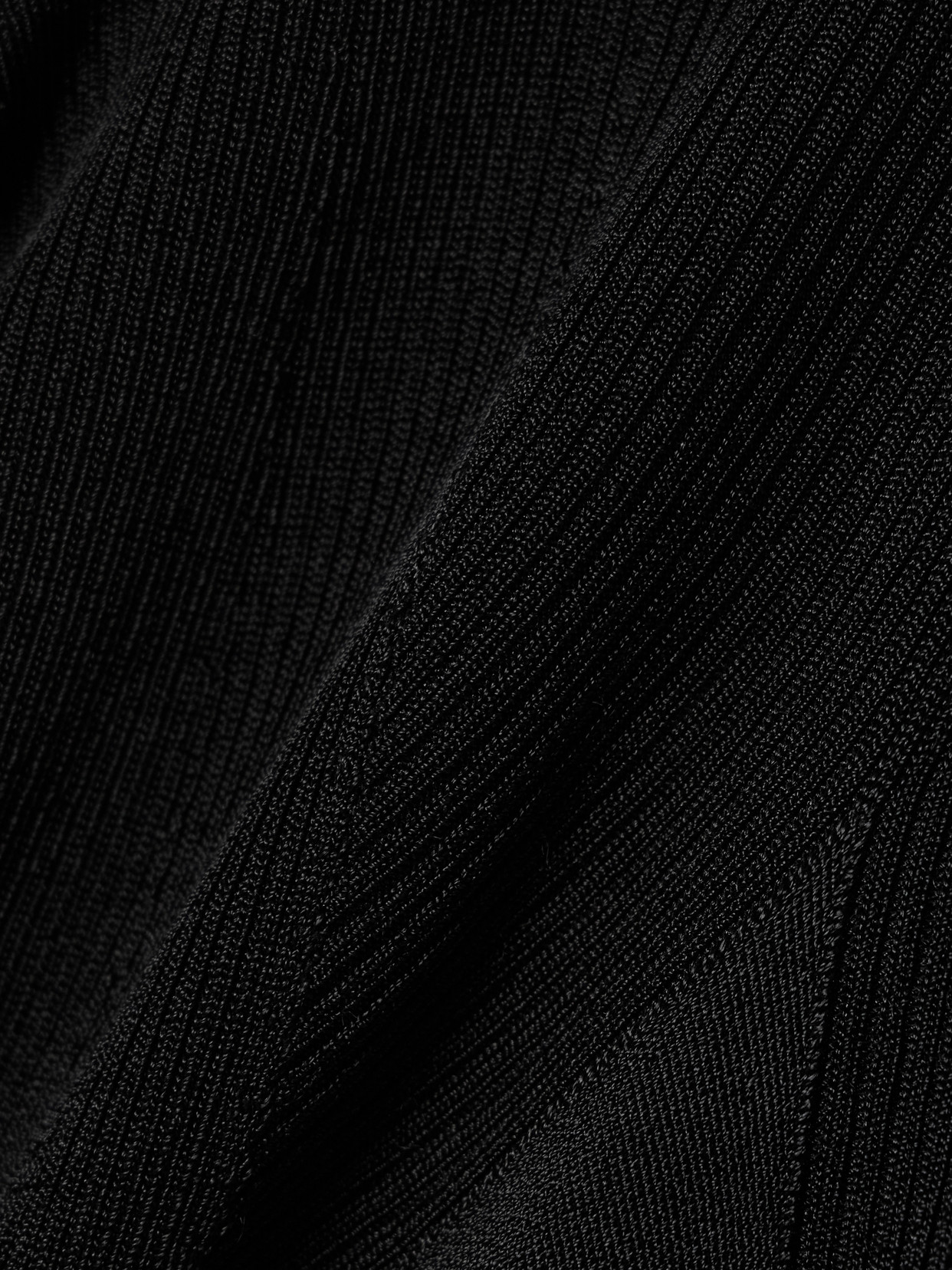 Galvan Polaris Paneled Ribbed-knit Turtleneck Top In Black