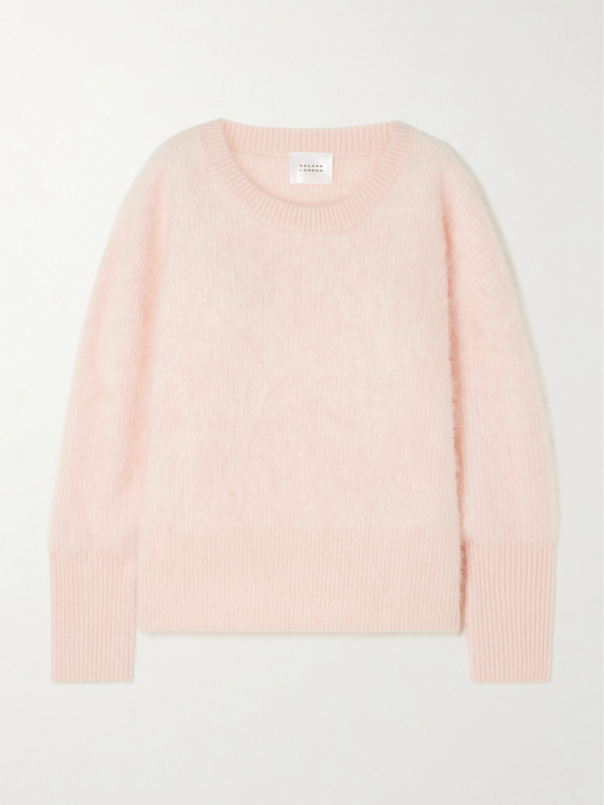 Galvan Loom Brushed Cashmere-blend Sweater In Pink