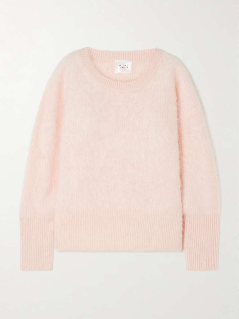 Galvan Loom Brushed Cashmere-blend Sweater