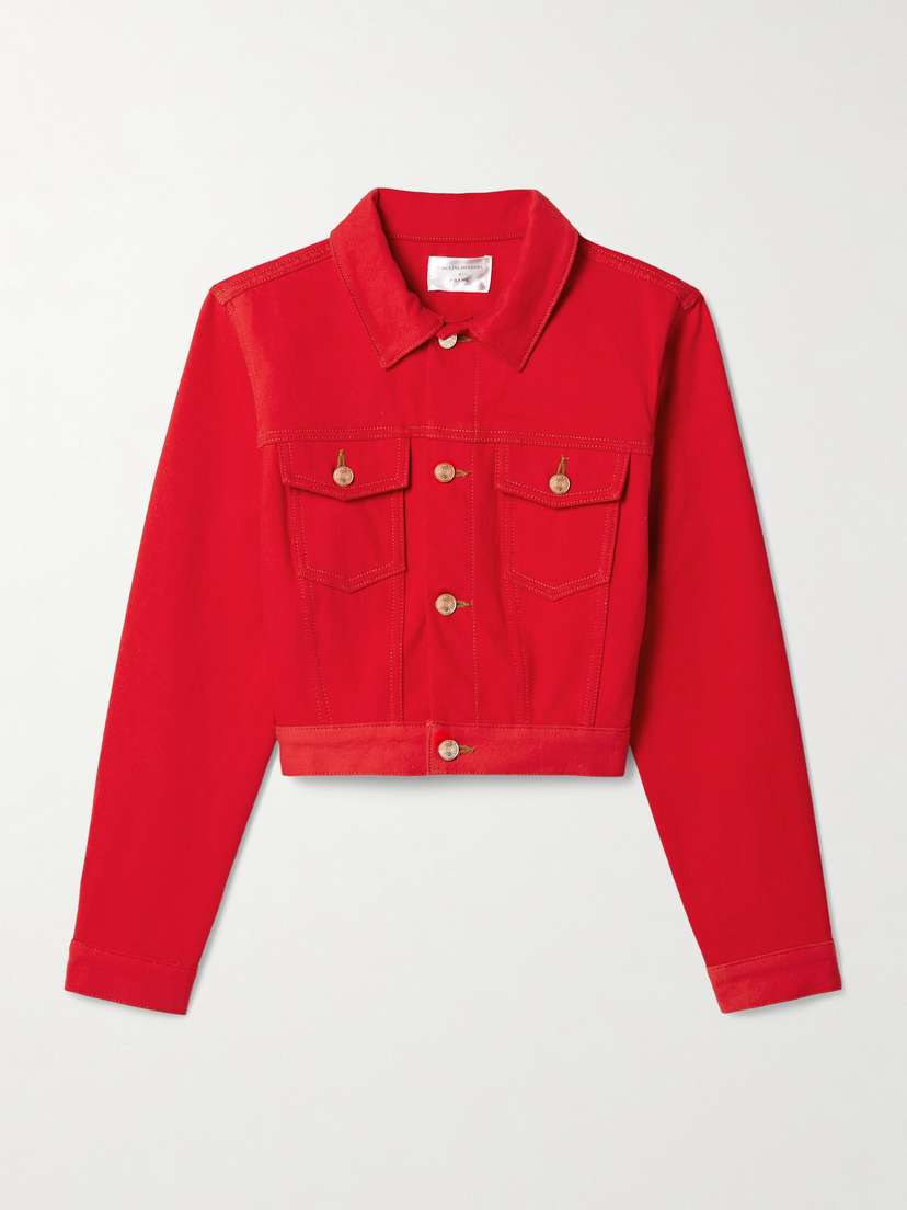 Frame + Carolina Herrera Cropped Denim Jacket