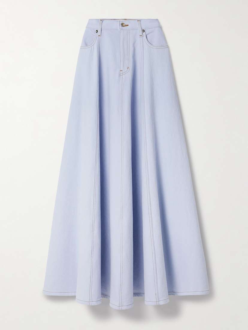 Frame + Carolina Herrera Denim Maxi Skirt