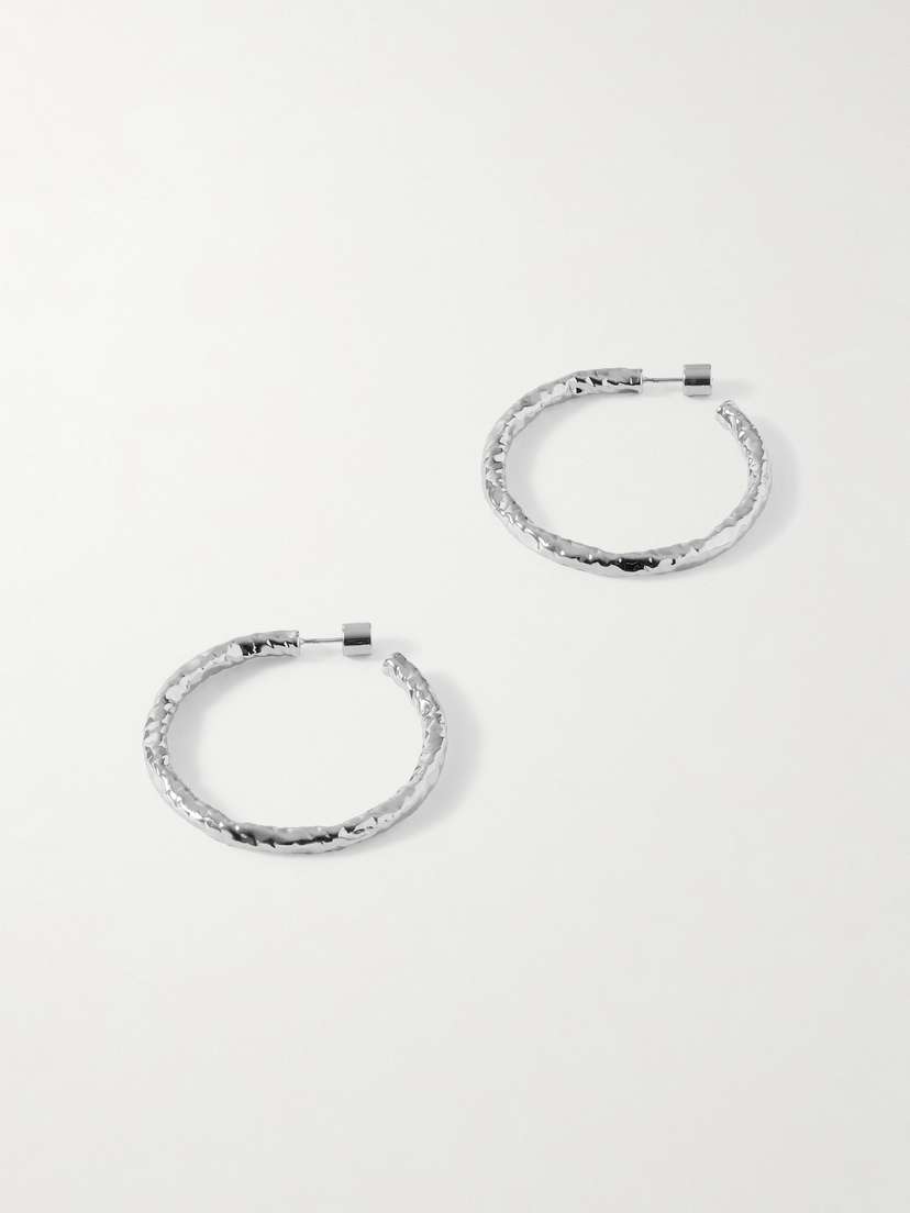 Jennifer Fisher Hailey Baby Silver-plated Hoop Earrings