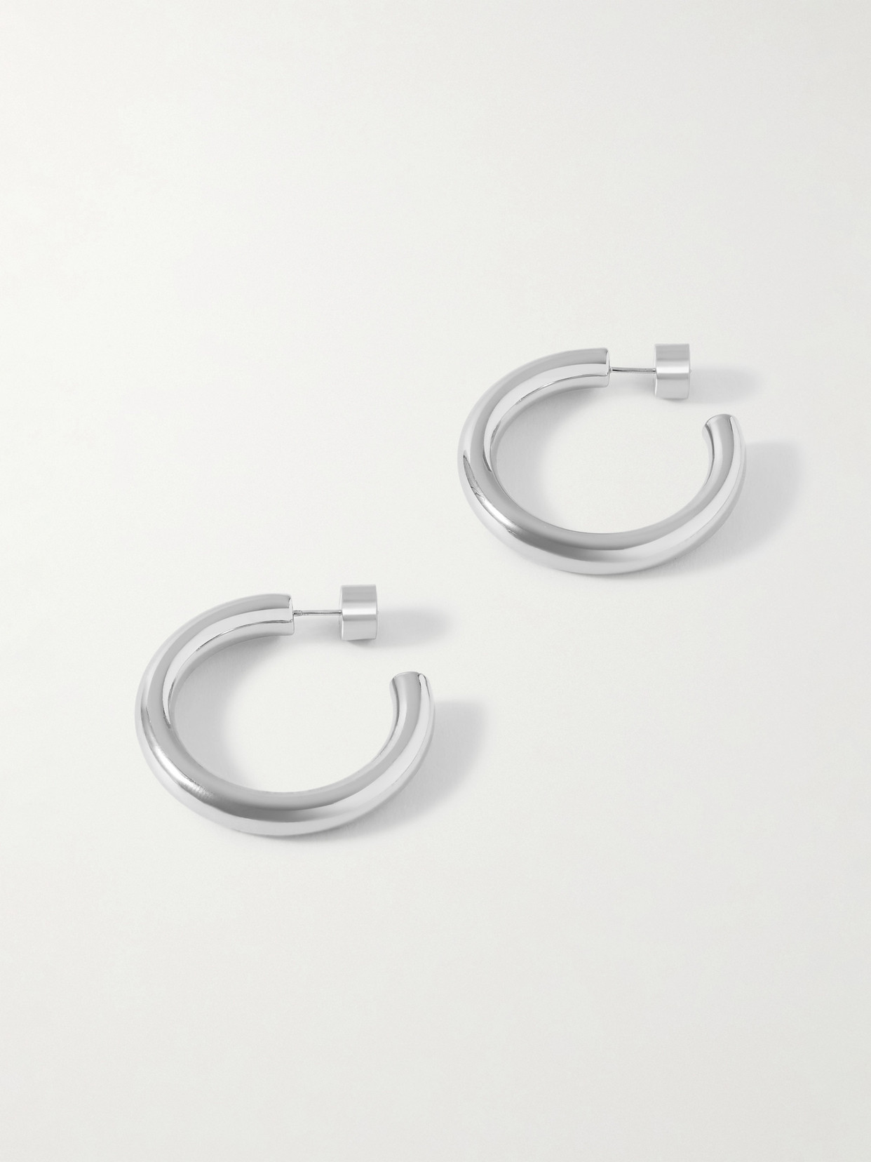 Jennifer Fisher Natasha Mini Silver-plated Hoop Earrings In Metallic
