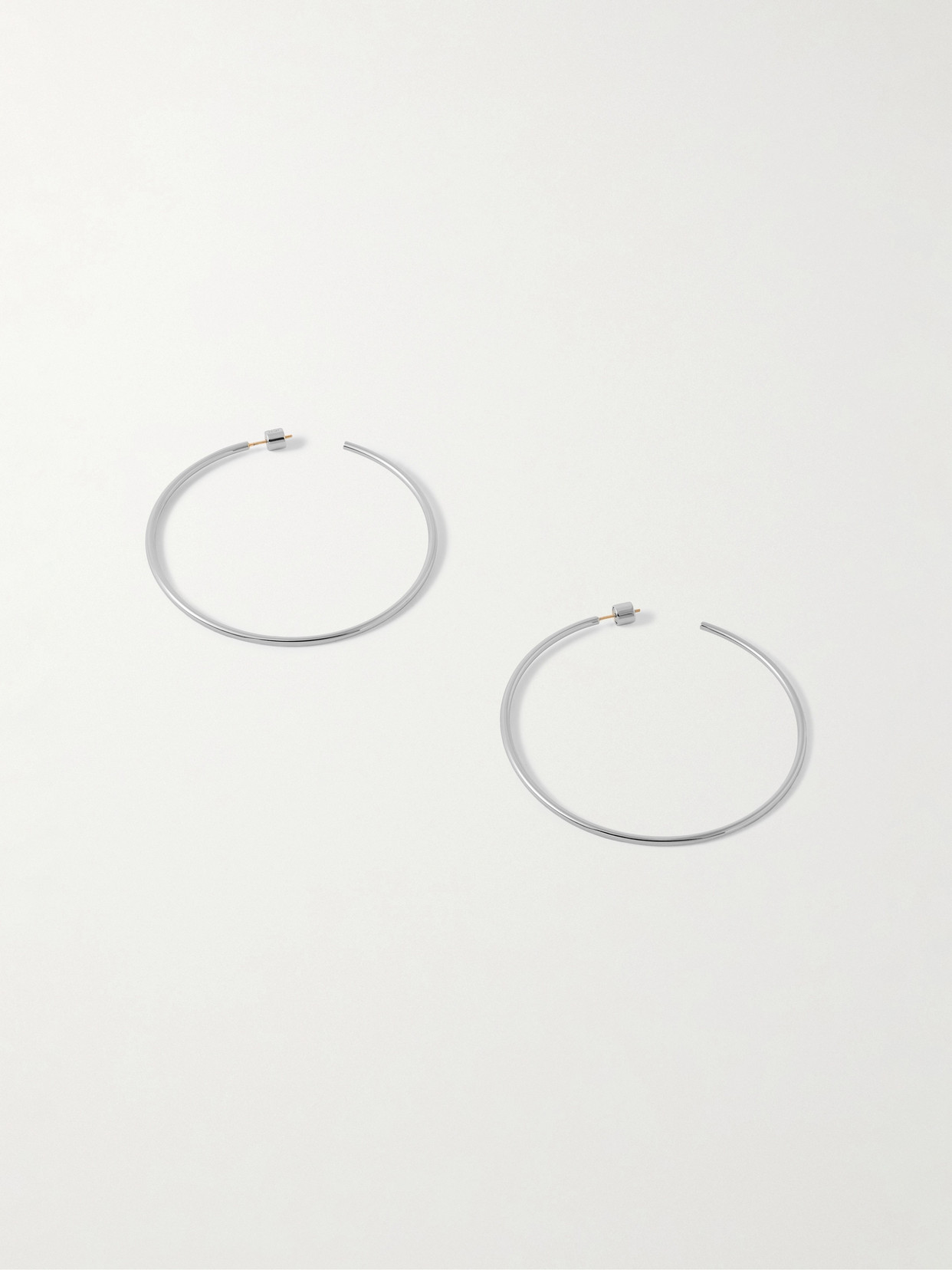 Jennifer Fisher 2.5&quot; Thread Silver-plated Hoop Earrings