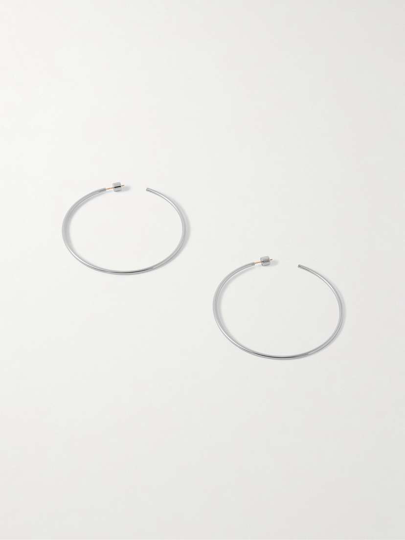 Jennifer Fisher 2.5" Thread Silver-plated Hoop Earrings
