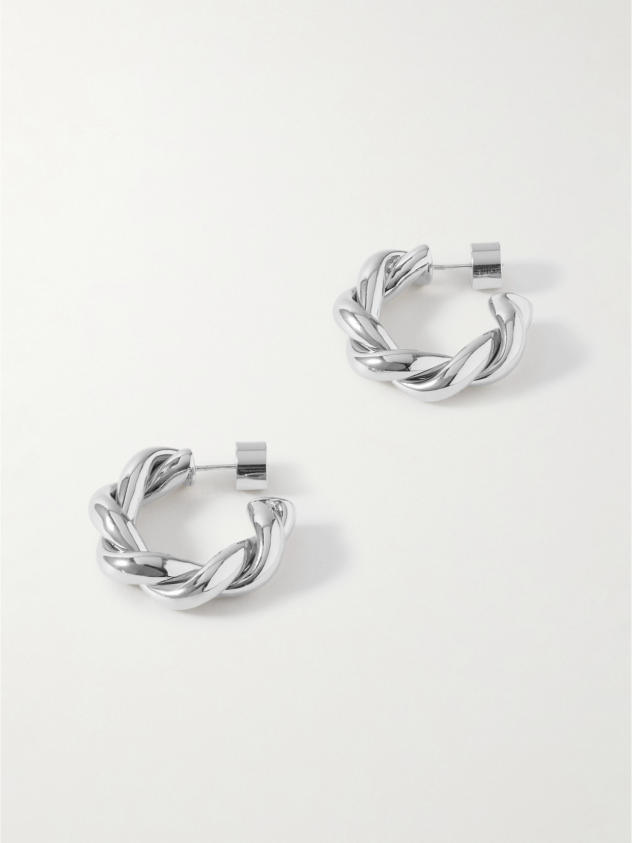 Jennifer Fisher Twisted Lilly Silver-plated Hoop Earrings