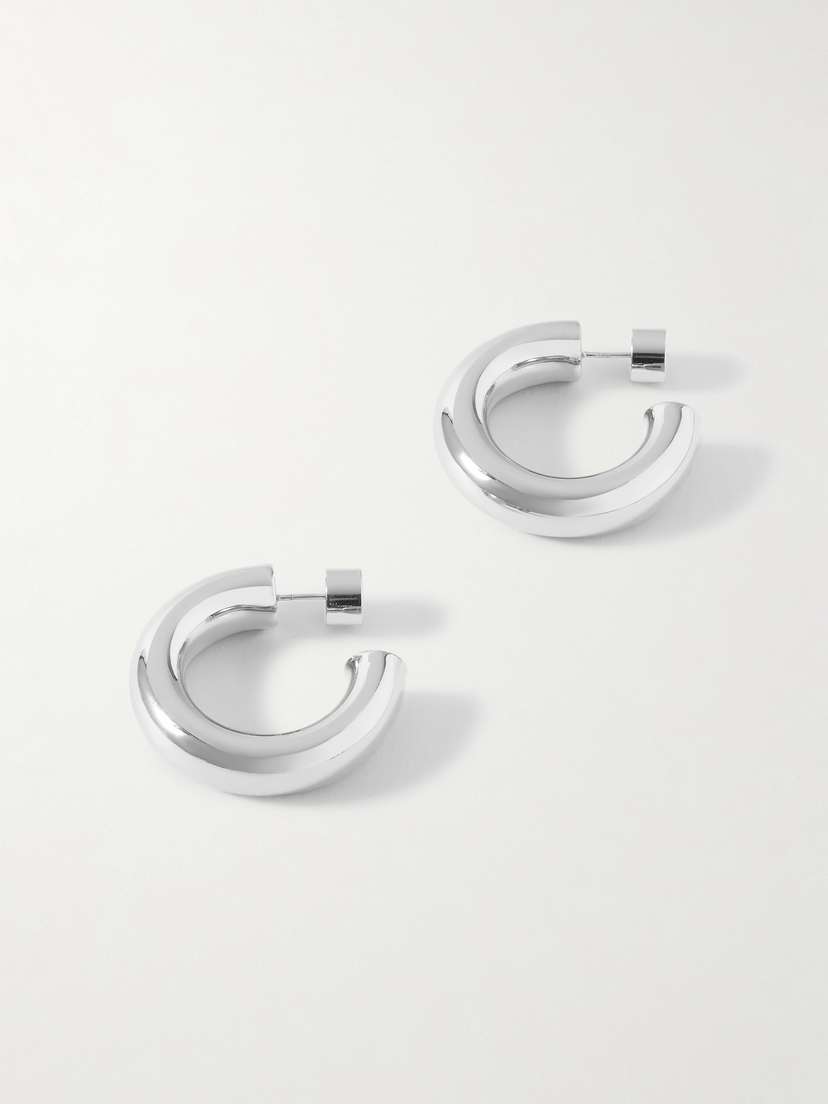 Jennifer Fisher Jamma Huggies Silver-plated Hoop Earrings
