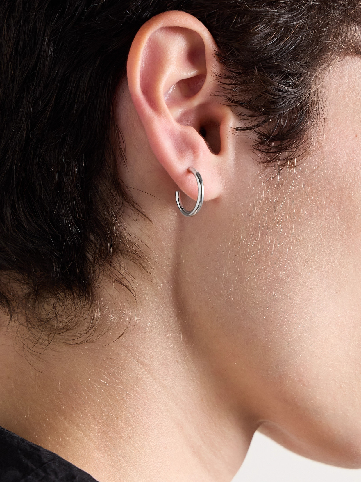 Jennifer Fisher Thread Huggies Silver-plated Hoop Earrings In Silver