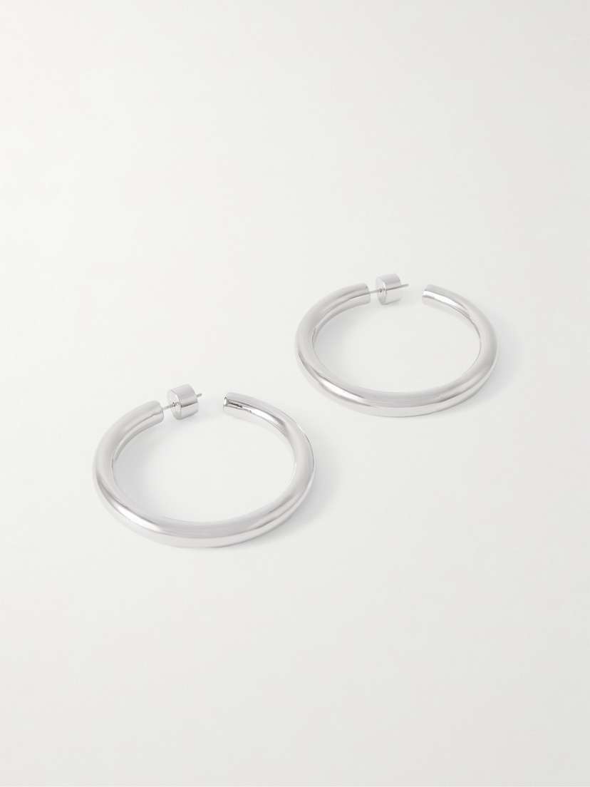 Jennifer Fisher Natasha Baby Silver-tone Hoop Earrings