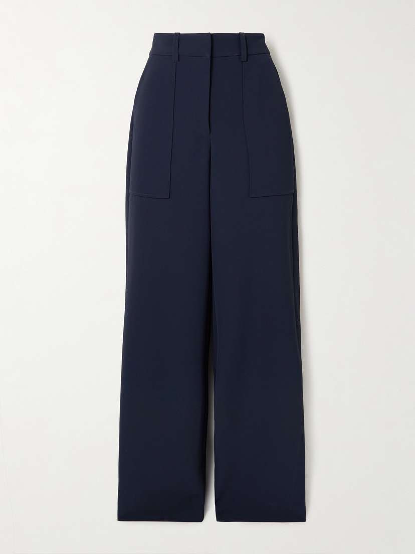 Veronica Beard Cole Crepe Wide-leg Pants