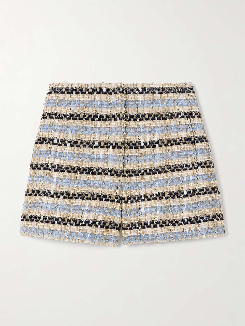 Veronica Beard Jazmin Metallic Tweed Shorts
