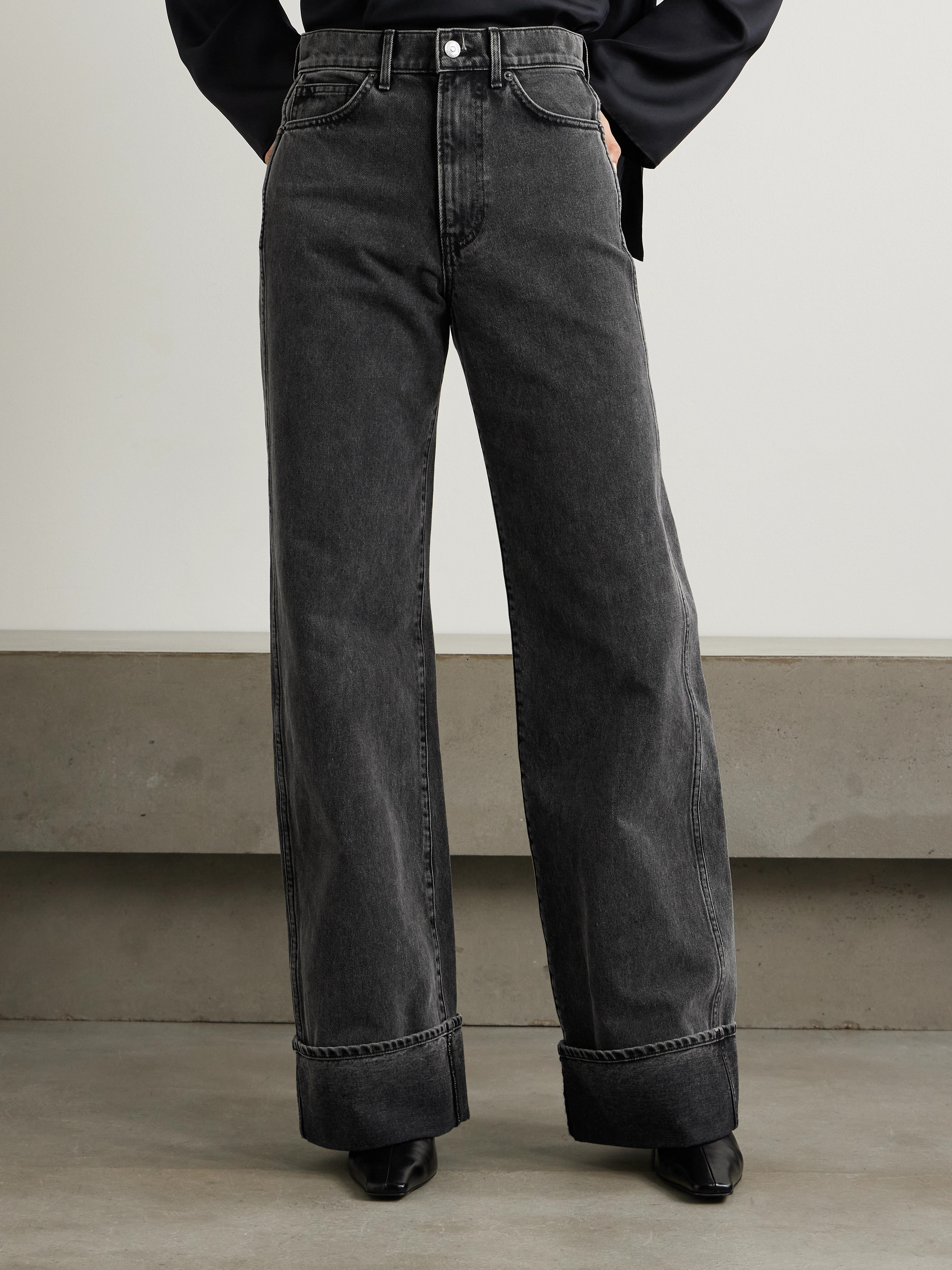 Veronica Beard Taylor high-rise wide-leg jeans