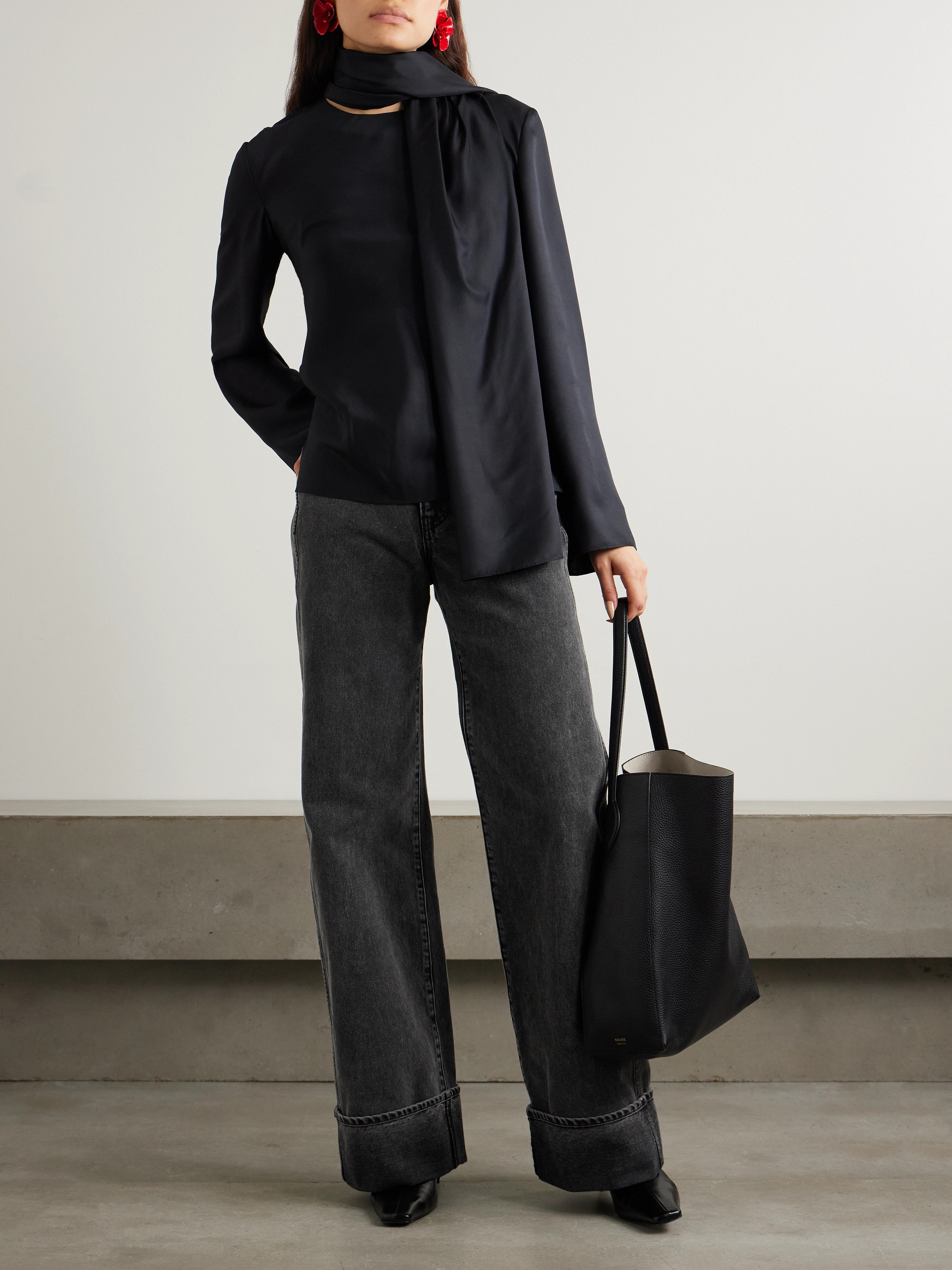 Veronica Beard Taylor high-rise wide-leg jeans thumbnail