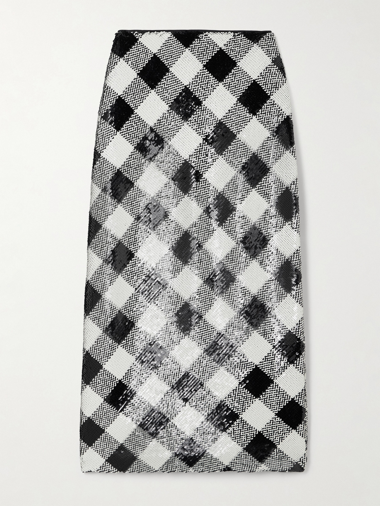 Veronica Beard Allora Sequin Check Midi Skirt In Multi