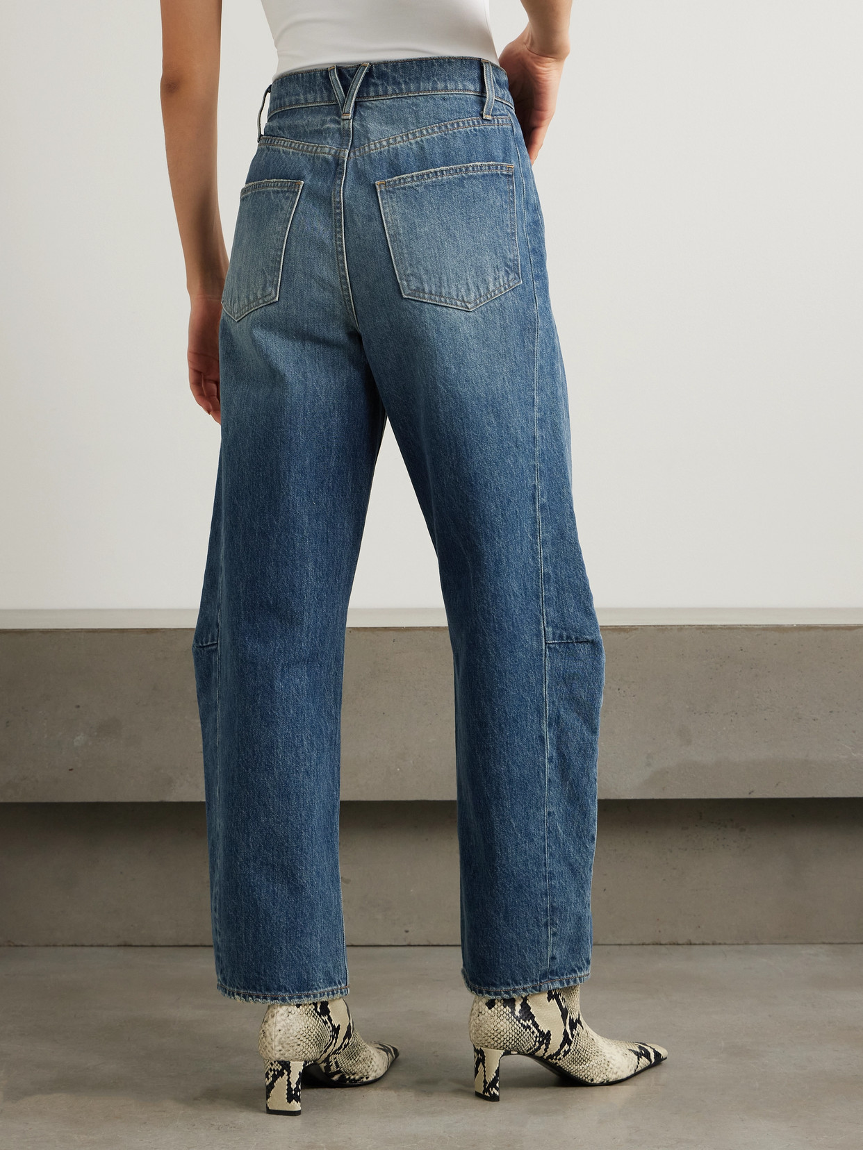 Veronica Beard Ryder High-rise Barrel-leg Jeans In Blue