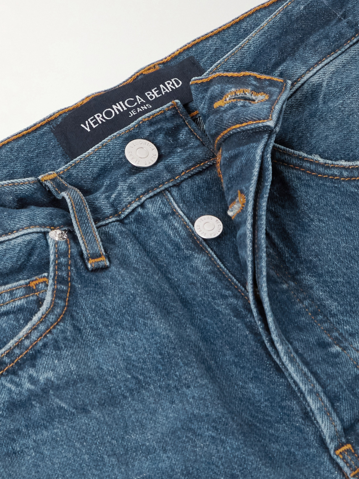 Veronica Beard Ryder High-rise Barrel-leg Jeans In Blue