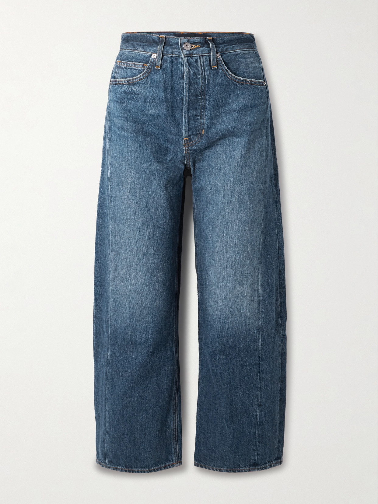 Veronica Beard Ryder High-rise Barrel-leg Jeans In Blue